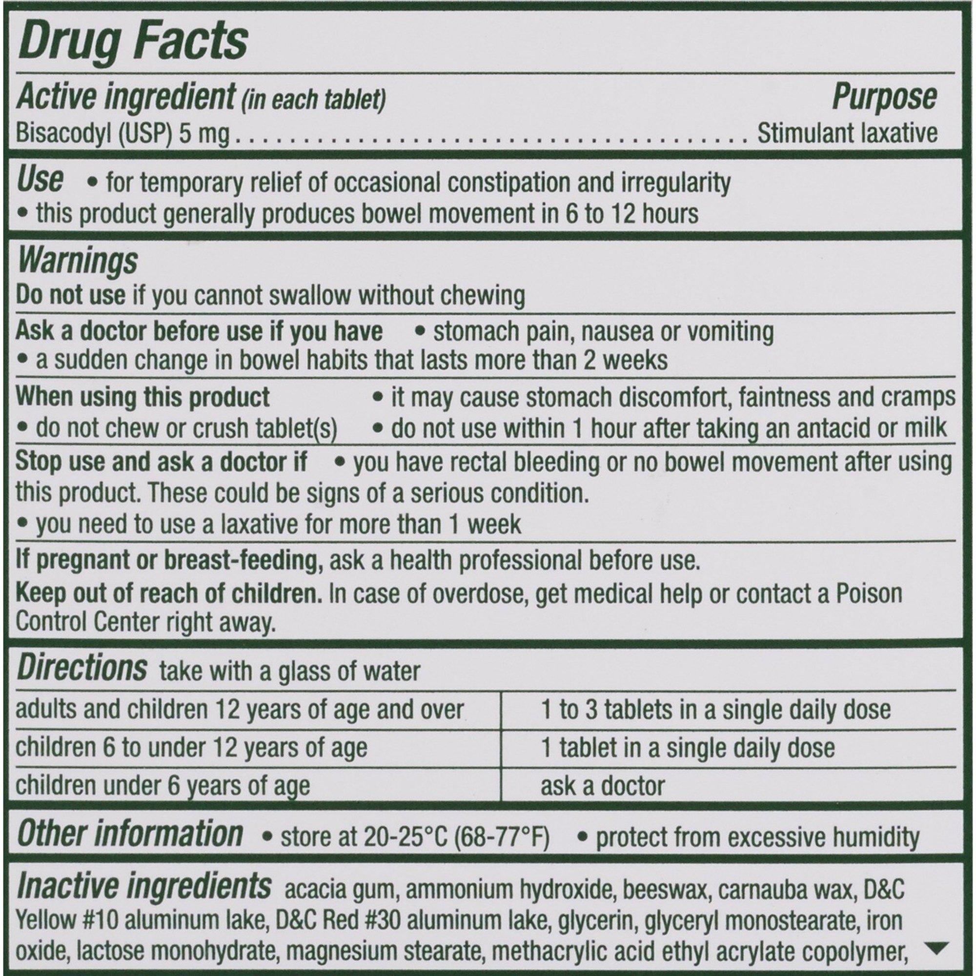 Boehringer Ingelheim 81421002002 - Dulcolax® Bisacodyl Laxative - 1/Box