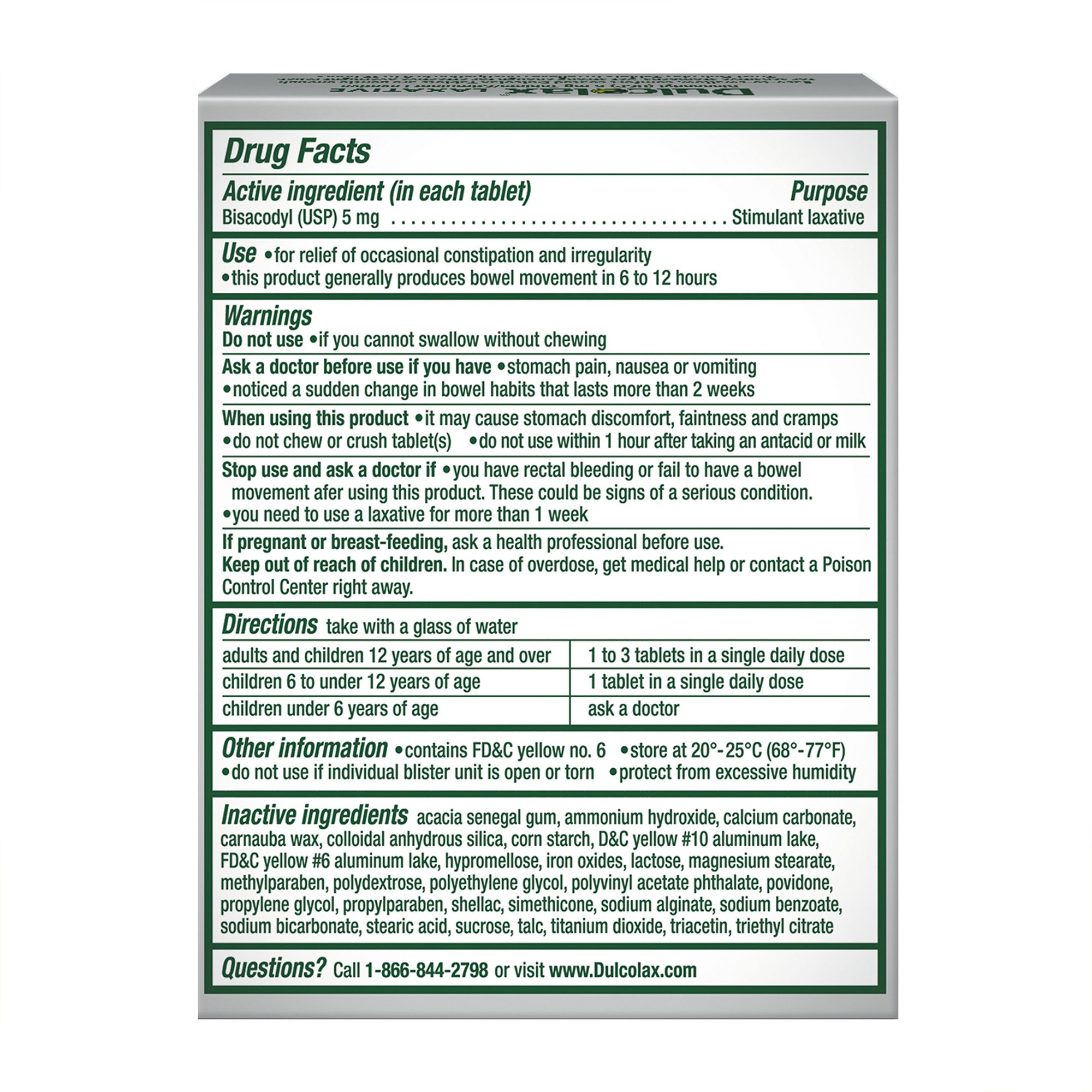 Boehringer Ingelheim 81421002002 - Dulcolax® Bisacodyl Laxative - 1/Box