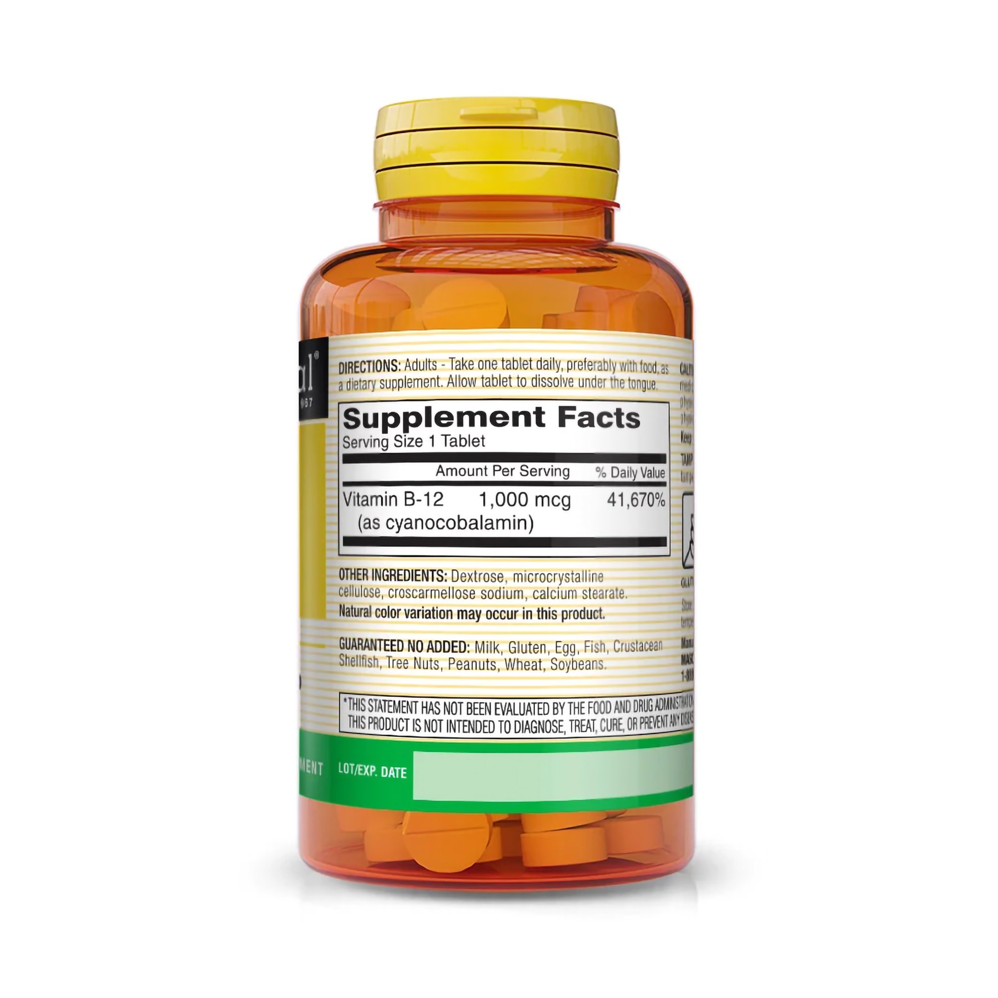 Mason Vitamins 31184509661 - Mason Natural® Vitamin B-12 Vitamin Supplement - 1/Bottle