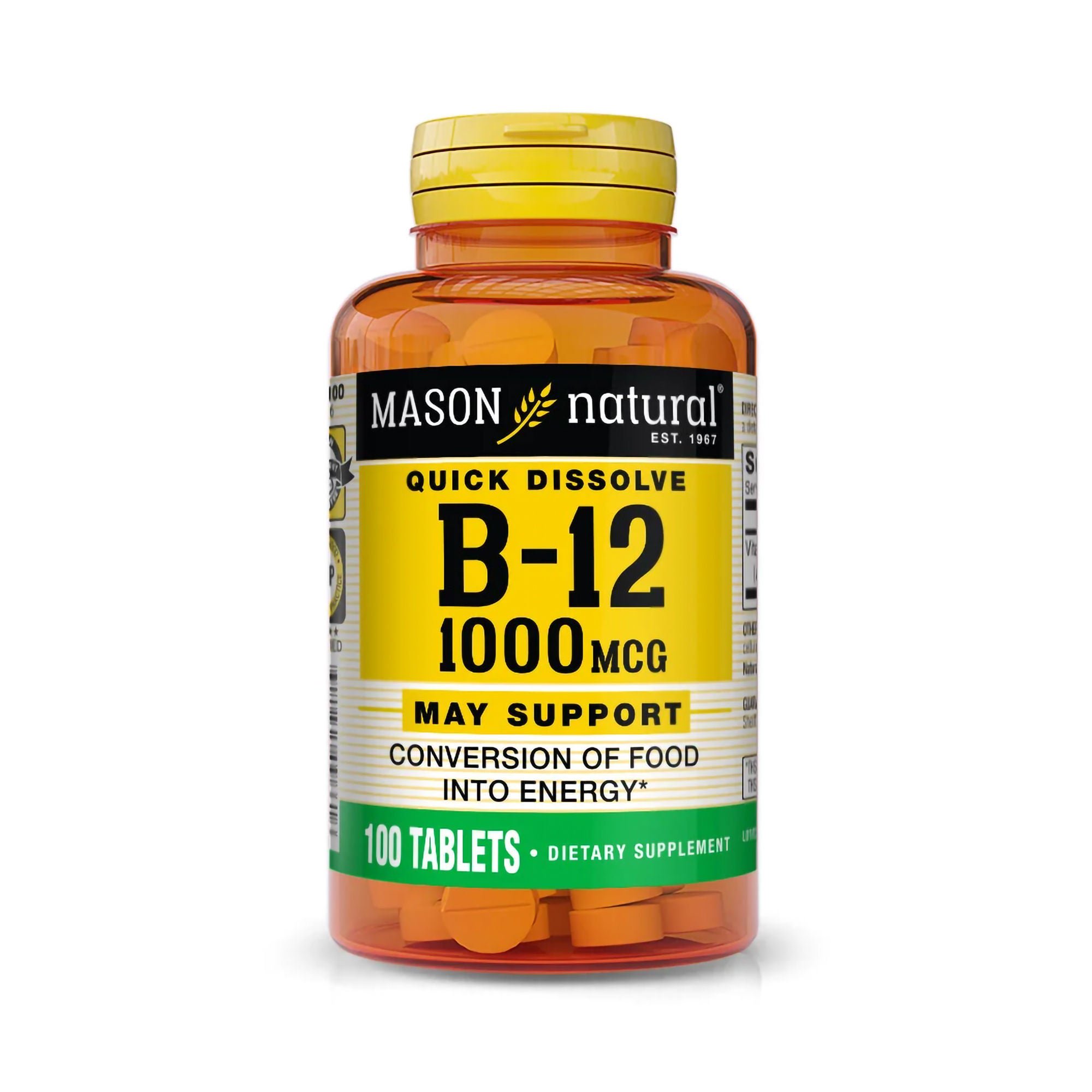 Mason Vitamins - 31184509661 Mason Natural® Vitamin B-12 Vitamin Supplement