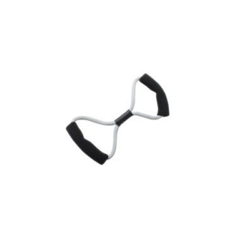 Fabrication Enterprises - 10-5576 Exercise Resistance Tubing with Handles CanDo® BowTie™ Silver 14 Inch Length 2X-Heavy Resistance