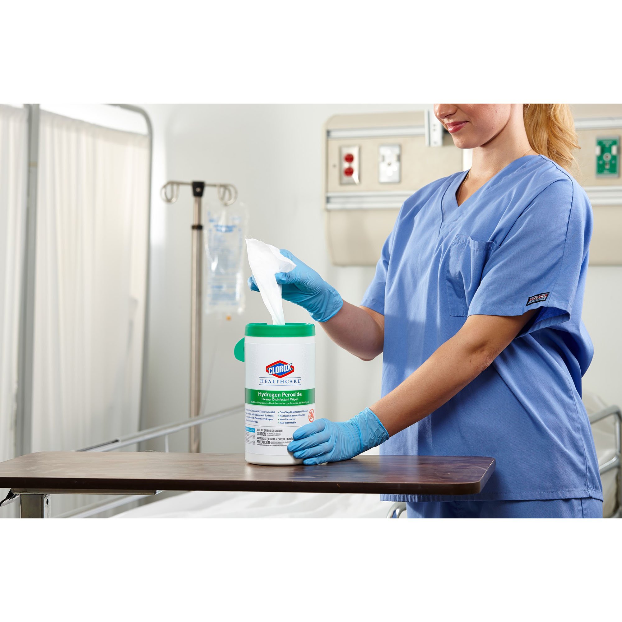 The Clorox Company 30826 - Clorox Healthcare® Hydrogen Peroxide Cleaner Disinfectant Wipes, Bucket, 185 ct. - 1/Carton, 2/Case