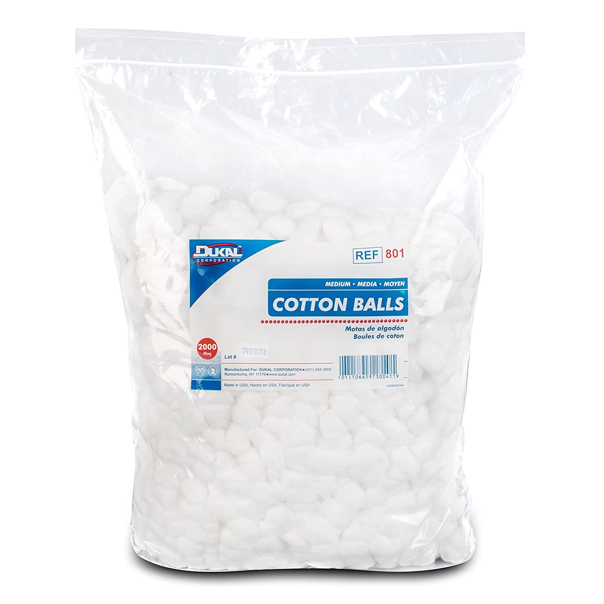 Dukal - 801 Dukal™ Medium Cotton Ball
