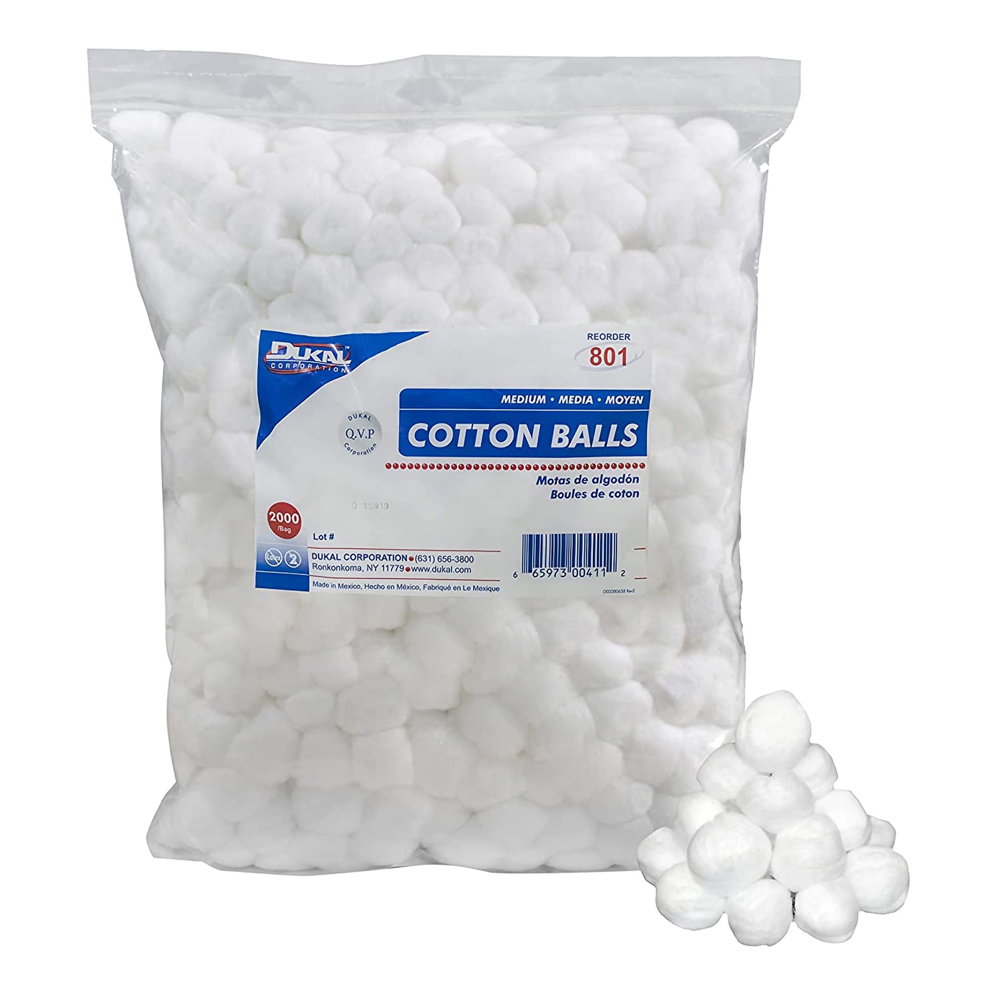 Dukal - 801 Dukal™ Medium Cotton Ball