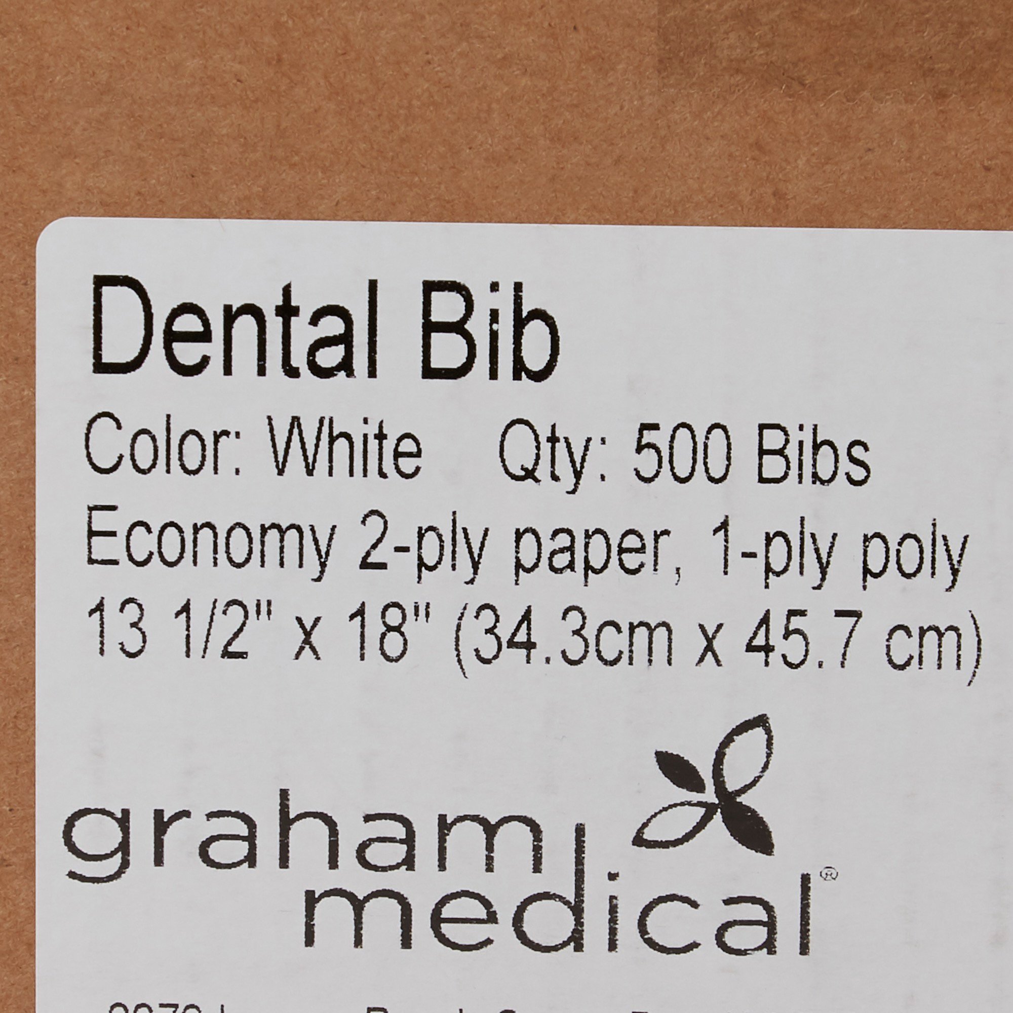 Graham Medical Products - 43445 Graham Medical White Dental Bib