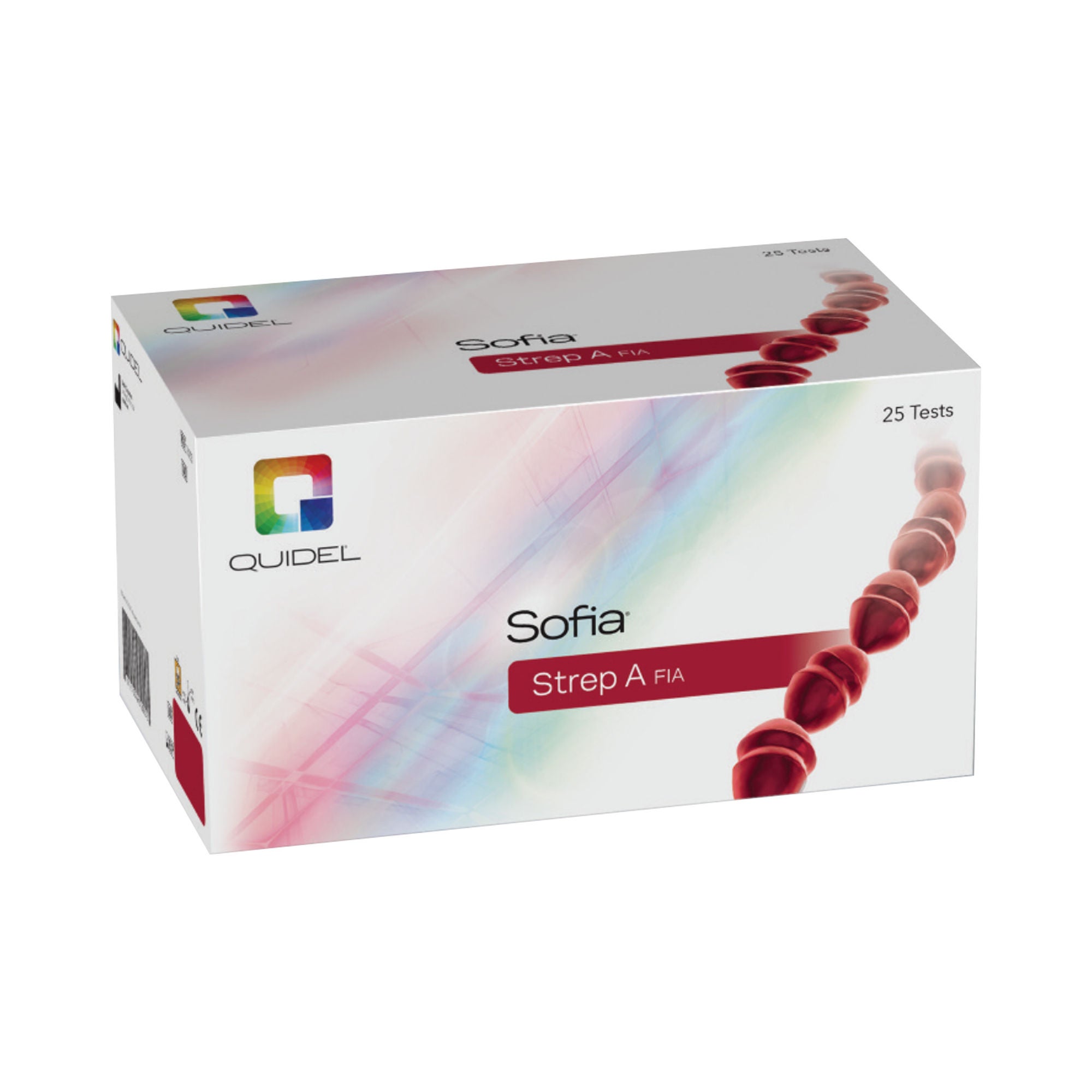 Quidel - 20253 Respiratory Test Kit Sofia® Strep A FIA Strep A Test 25 Tests CLIA Non-Waived