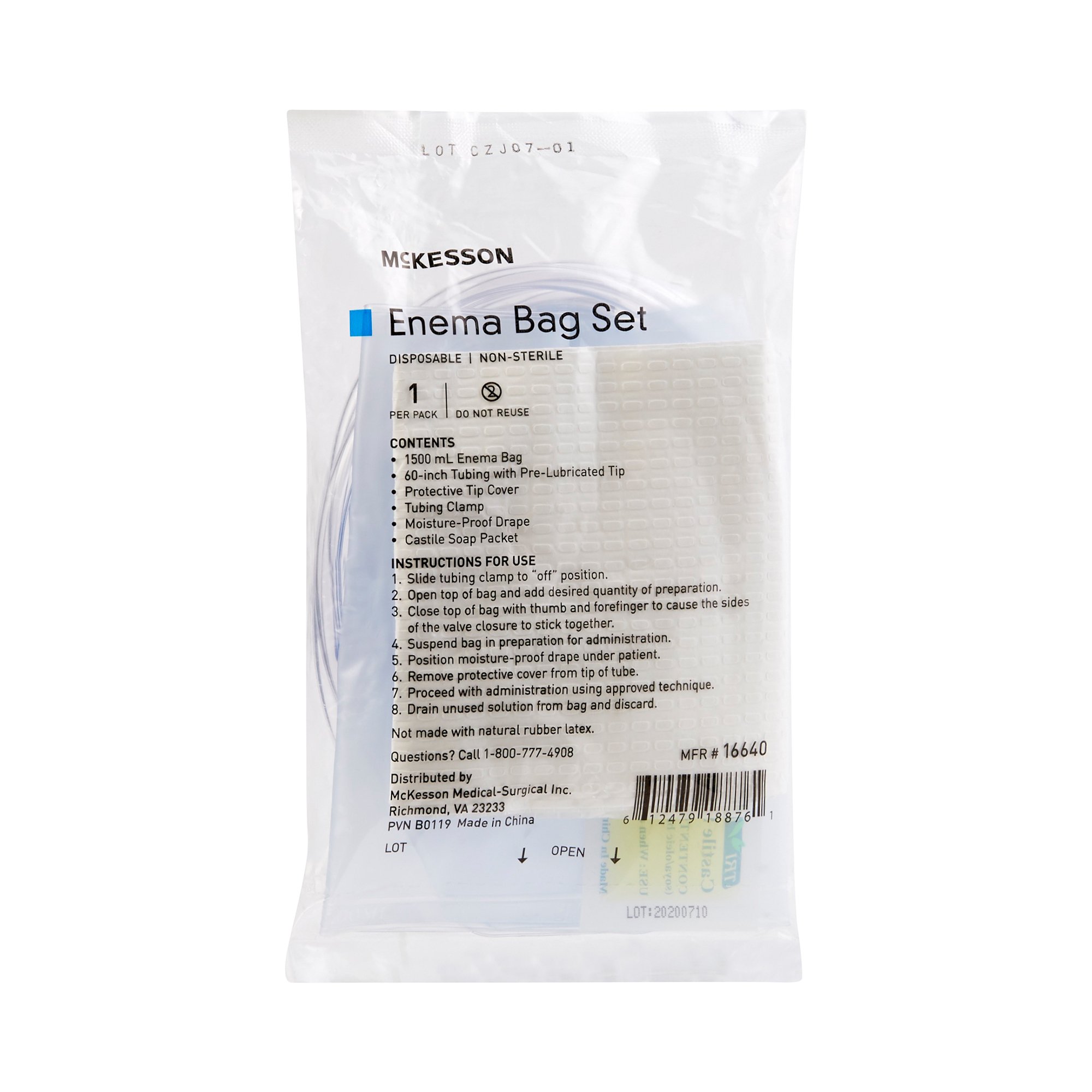 McKesson Brand - 16640 McKesson Enema Bag Set