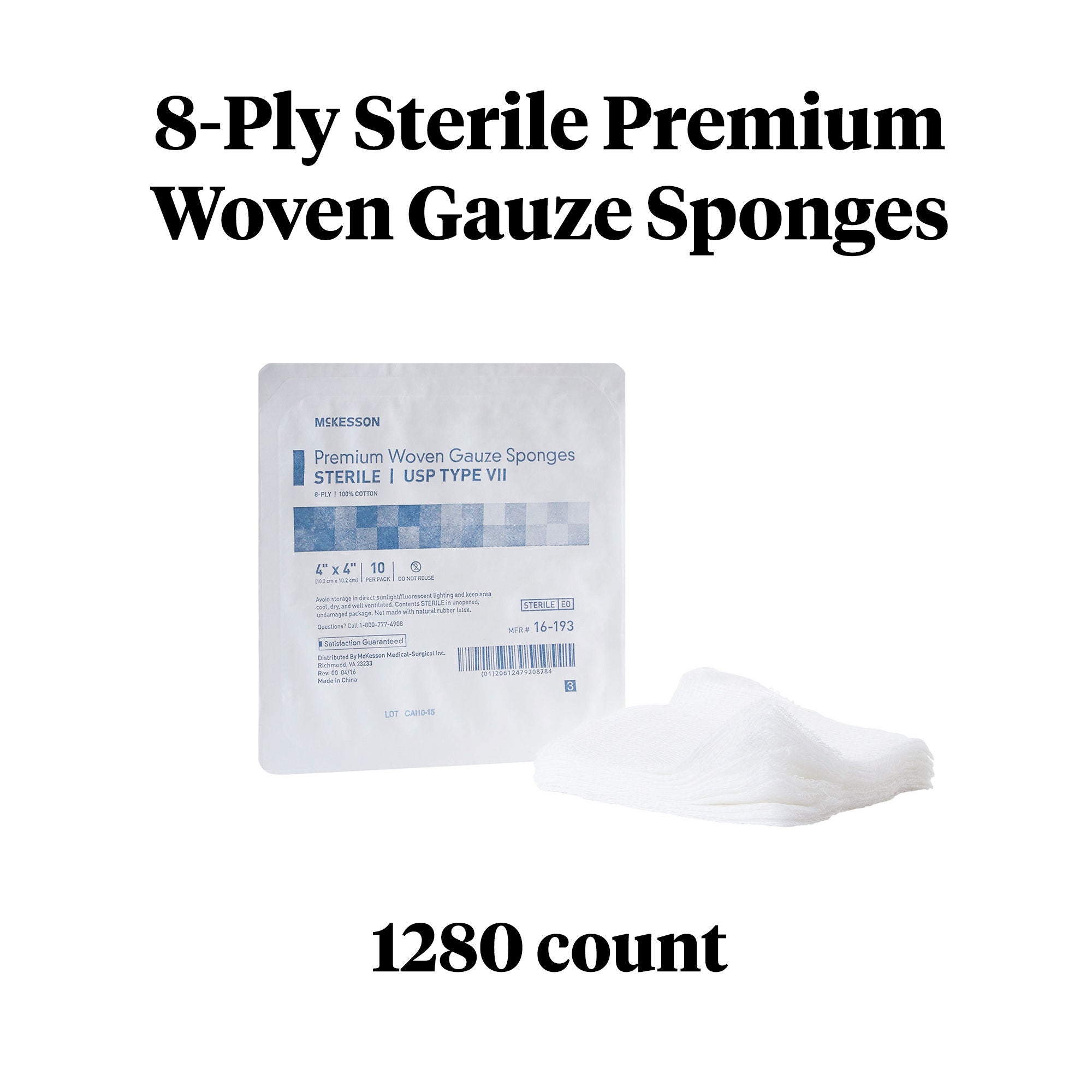 McKesson Brand - 16-193 McKesson Sterile USP Type VII Gauze Sponge