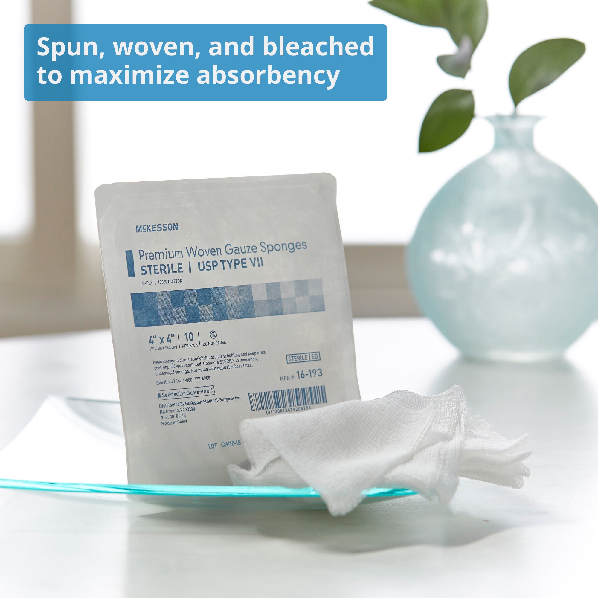 McKesson Brand - 16-193 McKesson Sterile USP Type VII Gauze Sponge