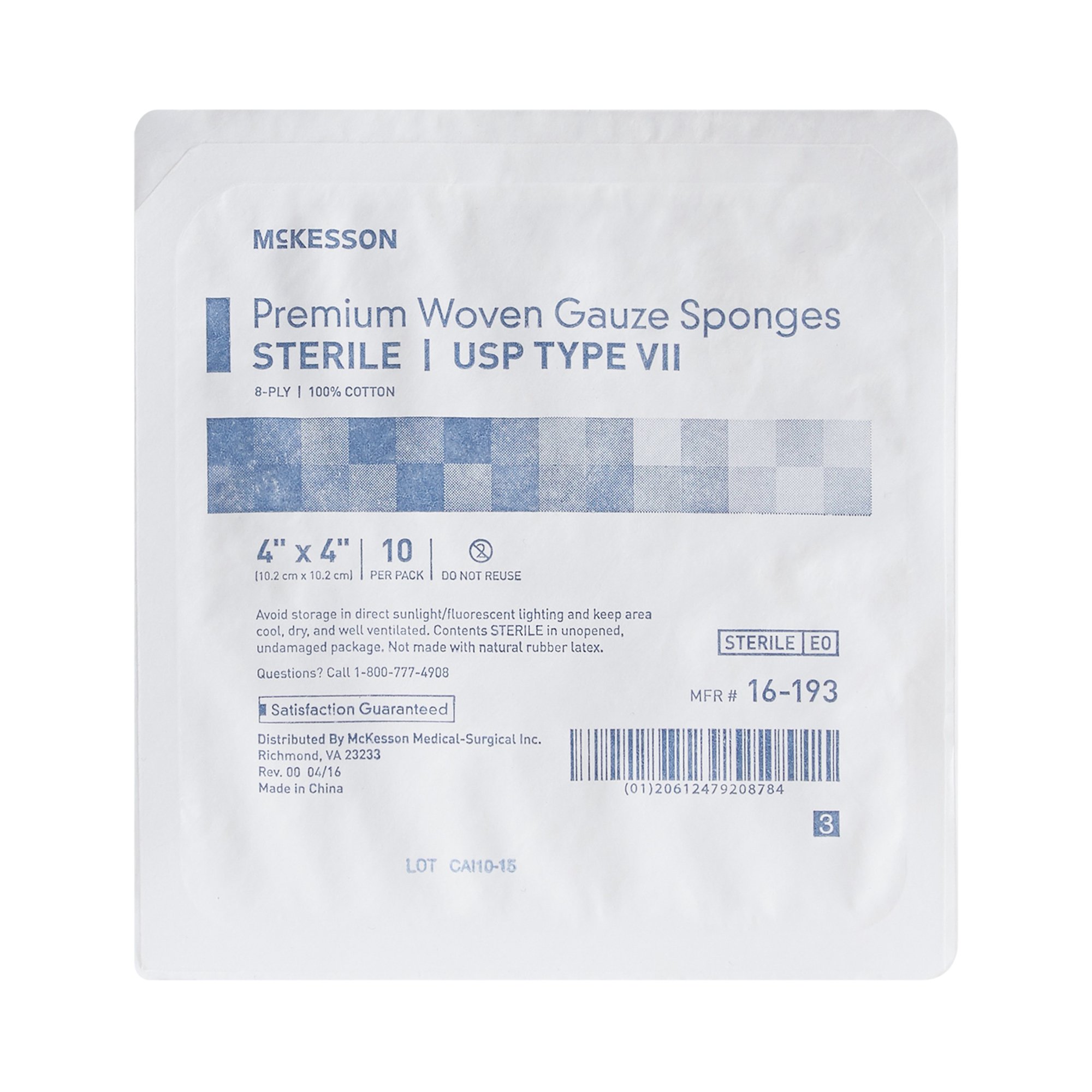 McKesson Brand - 16-193 McKesson Sterile USP Type VII Gauze Sponge