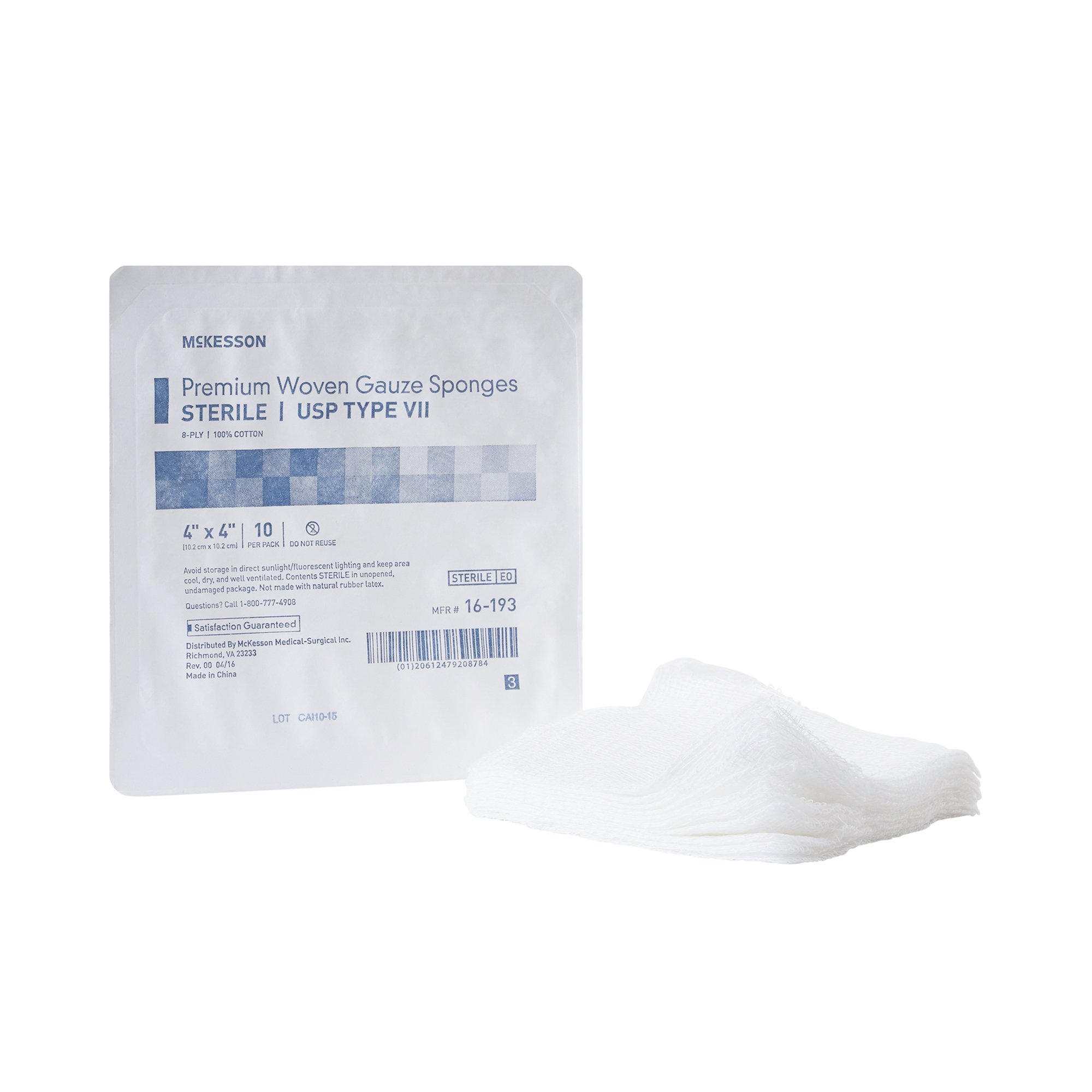 McKesson Brand - 16-193 McKesson Sterile USP Type VII Gauze Sponge