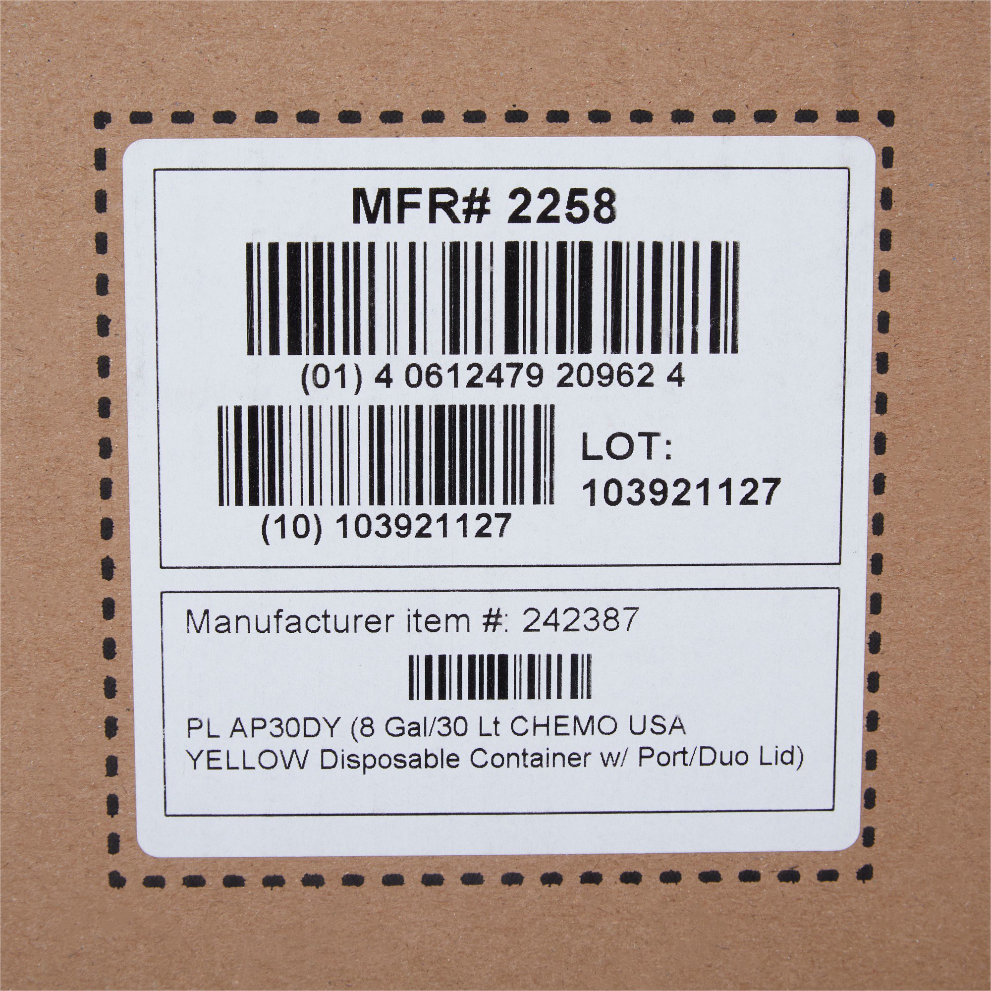 McKesson Brand 2258 - McKesson Prevent® Sharps Container, 8 Gallon, 13-1/2 x 17-3/10 x 13 Inch - 1/Each, 9/Case