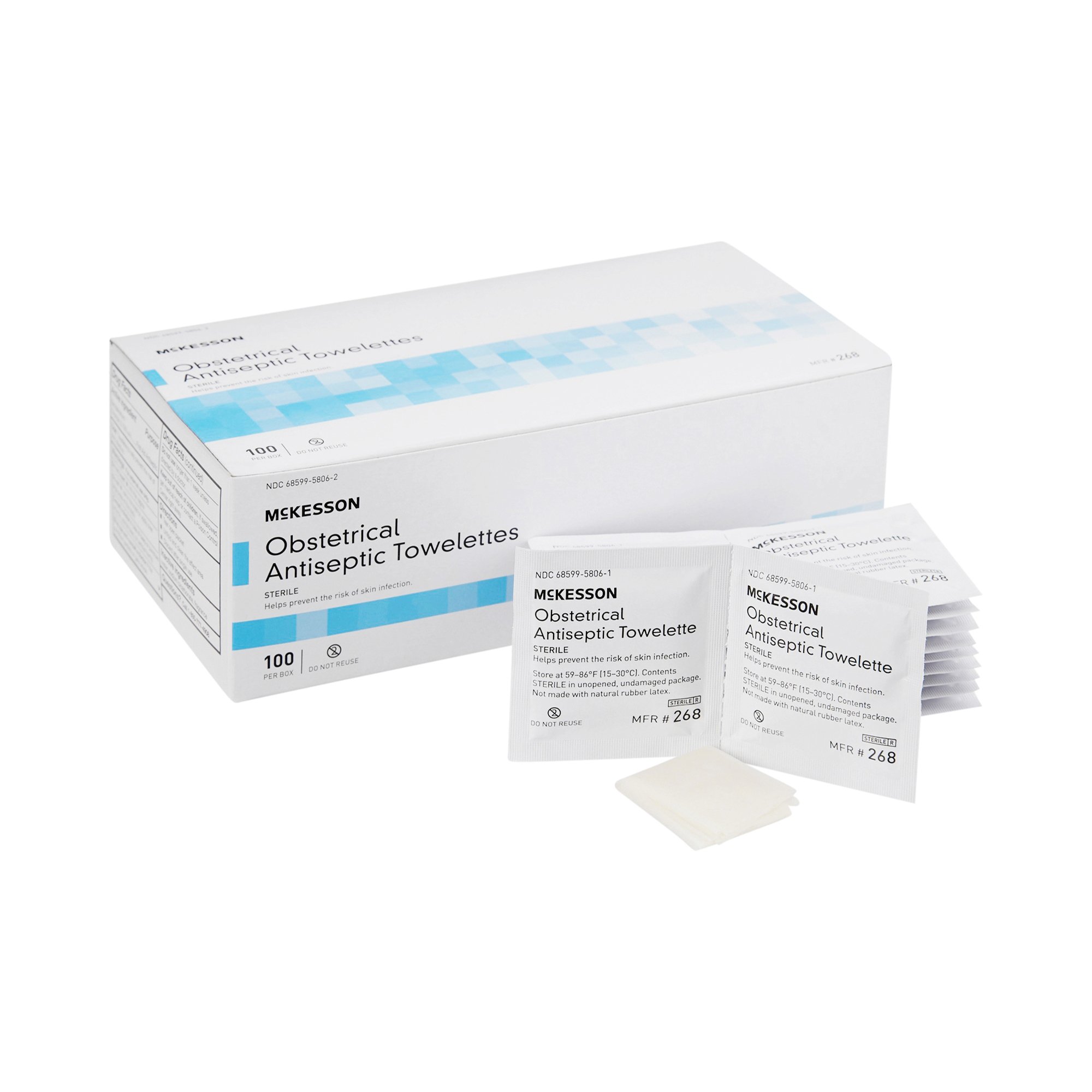 McKesson Brand - 268 McKesson Obstetrical Antiseptic Skin Wipes