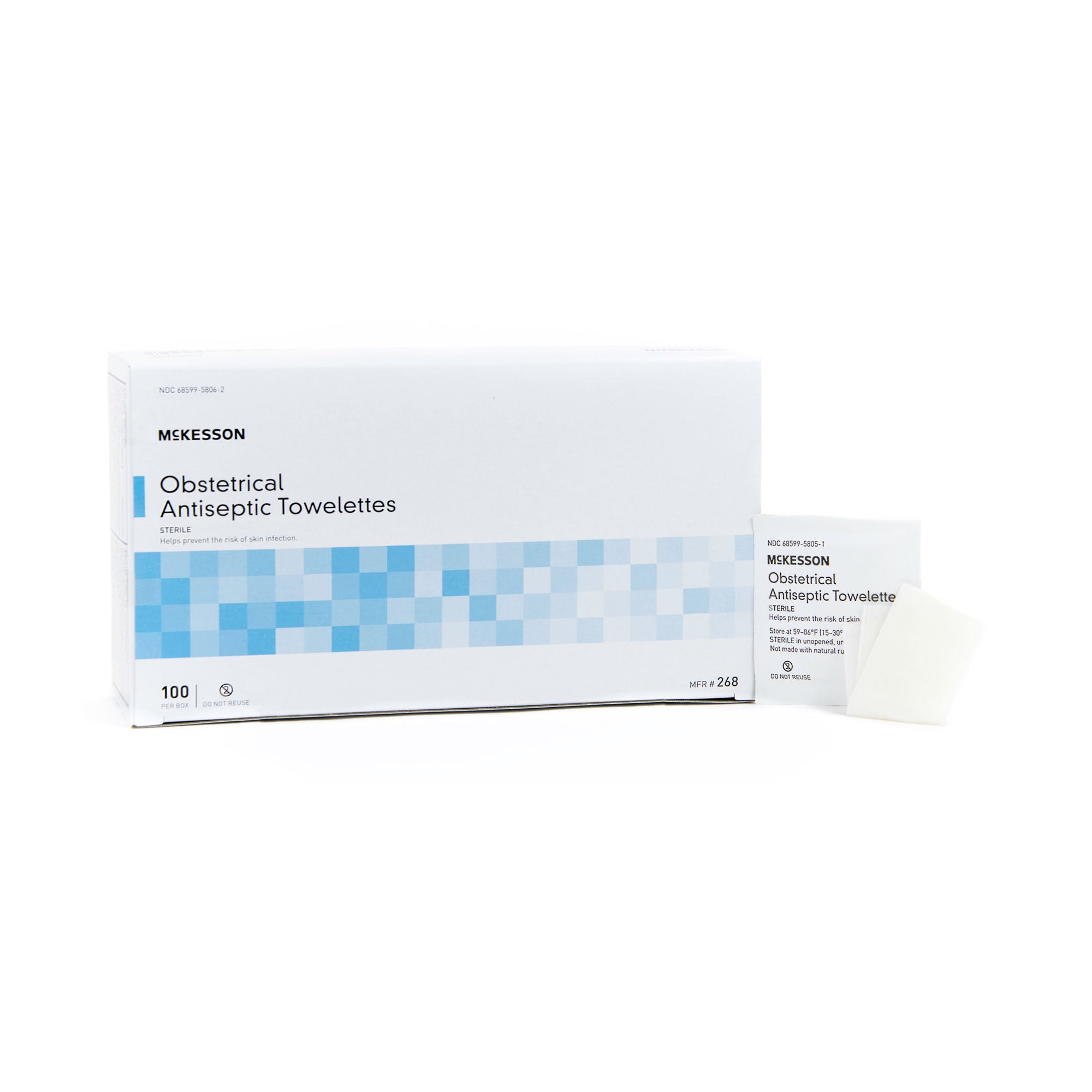 McKesson Brand - 268 McKesson Obstetrical Antiseptic Skin Wipes