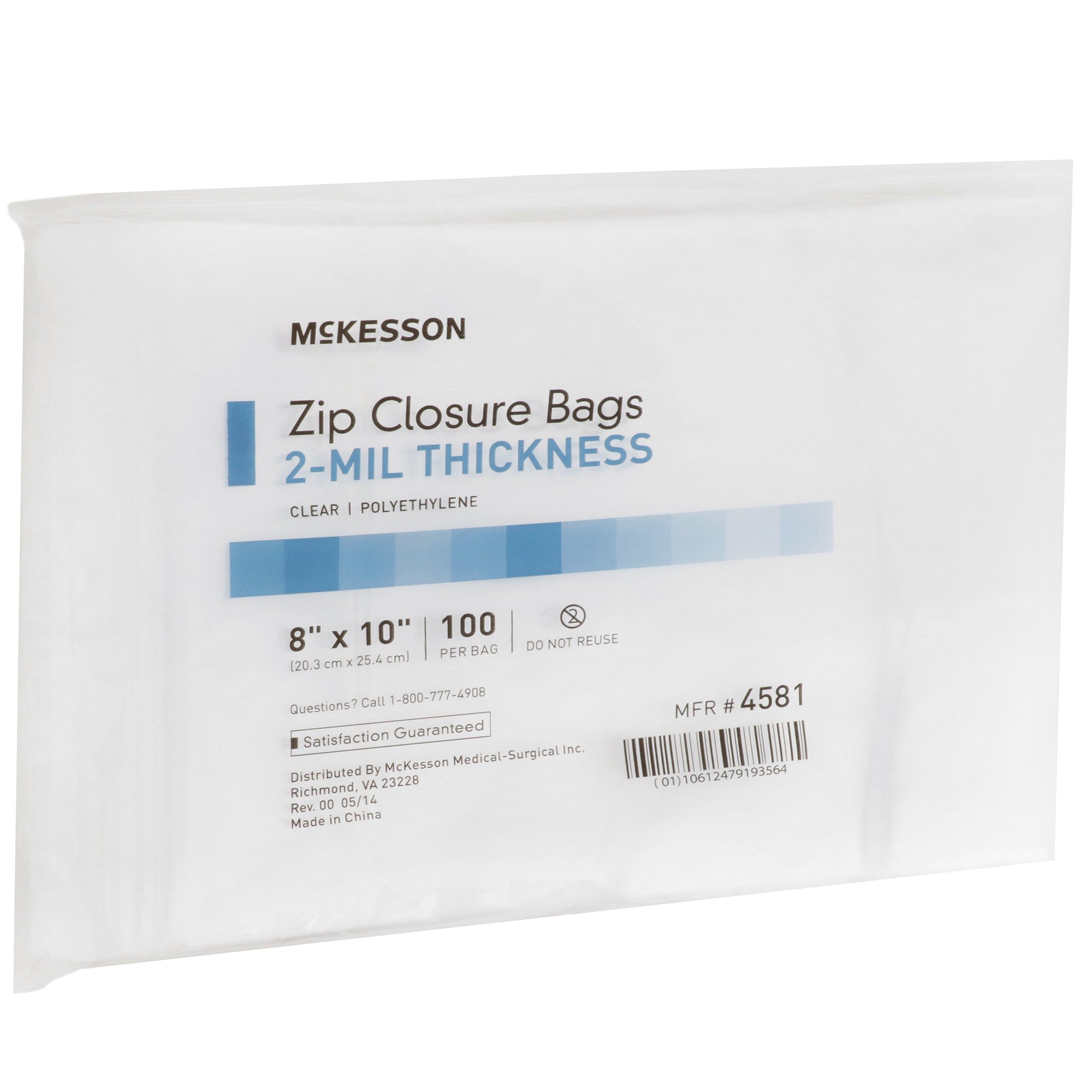McKesson Brand - 4581 McKesson Zip Closure Bag