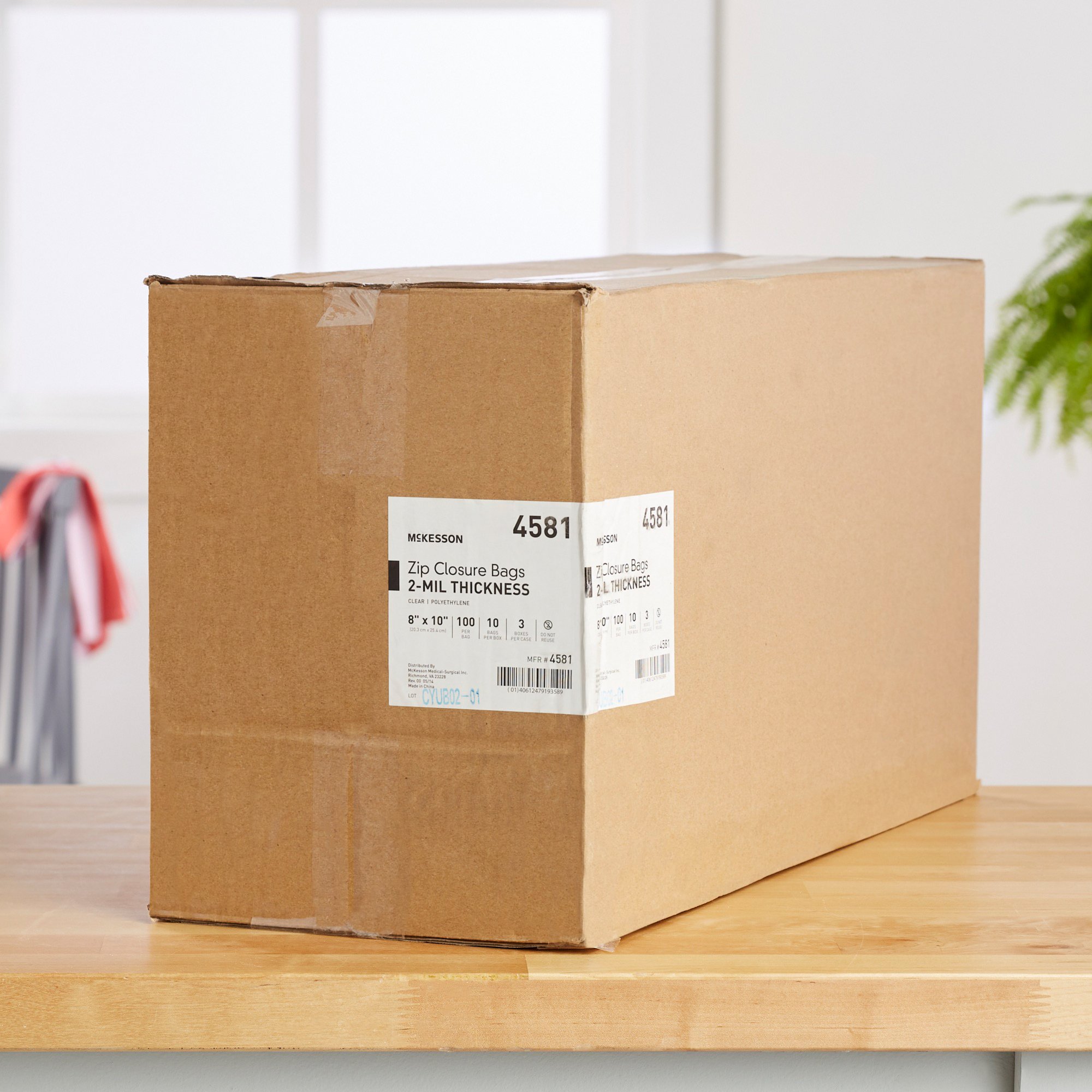 McKesson Brand 4581 - McKesson Zip Closure Bag, 8 X 10 Inches - 1/Pack, 10/Box, 30/Case