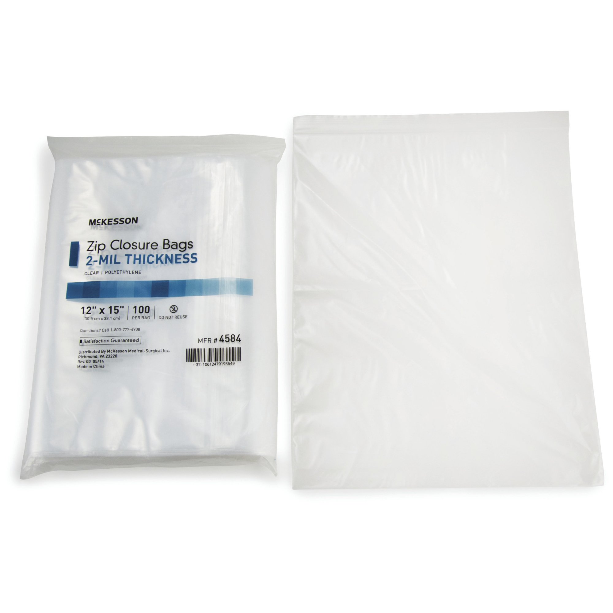 McKesson Brand - 4584 McKesson Zip Closure Bag