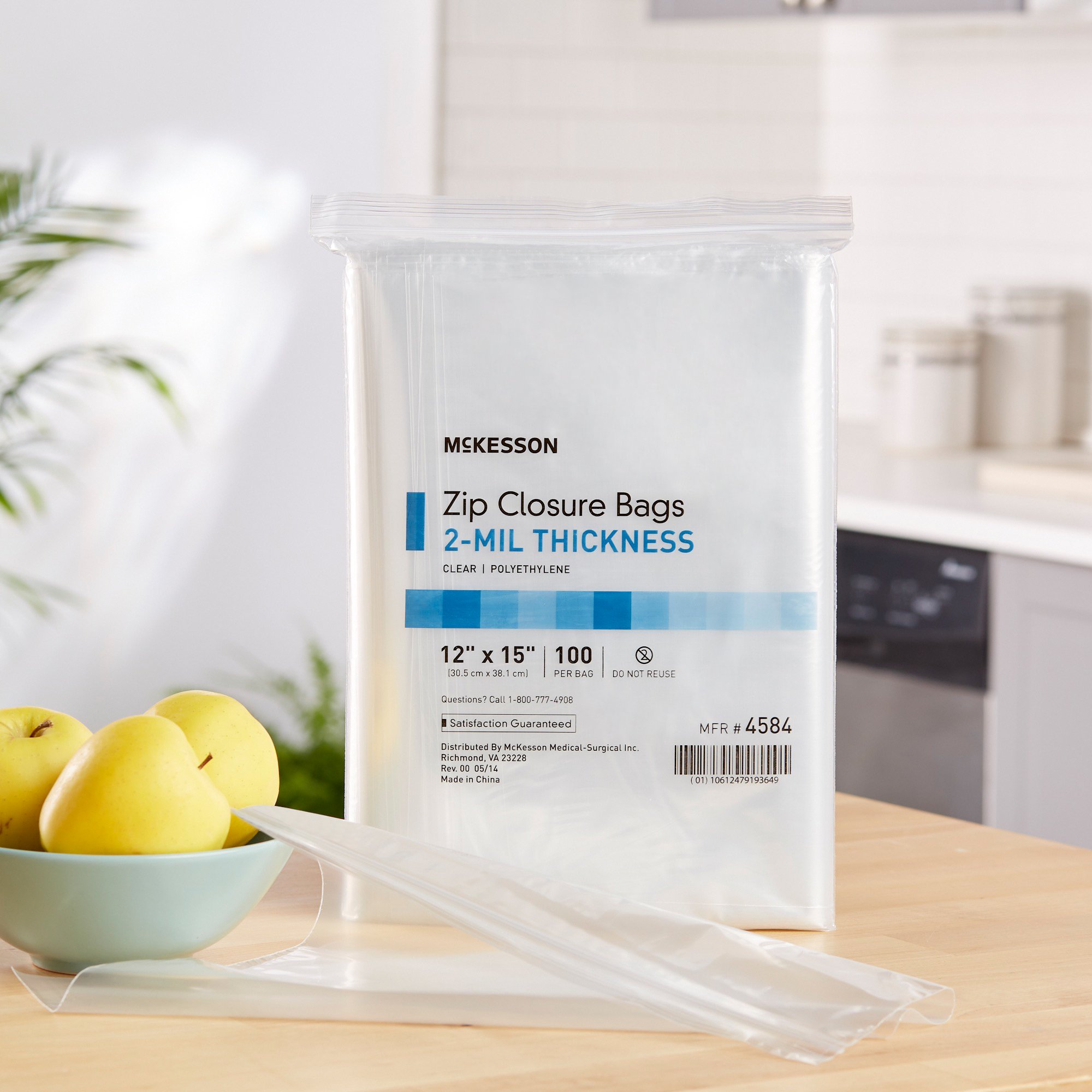 McKesson Brand 4584 - McKesson Zip Closure Bag, 12 X 15 Inches - 1/Box, 10/Case