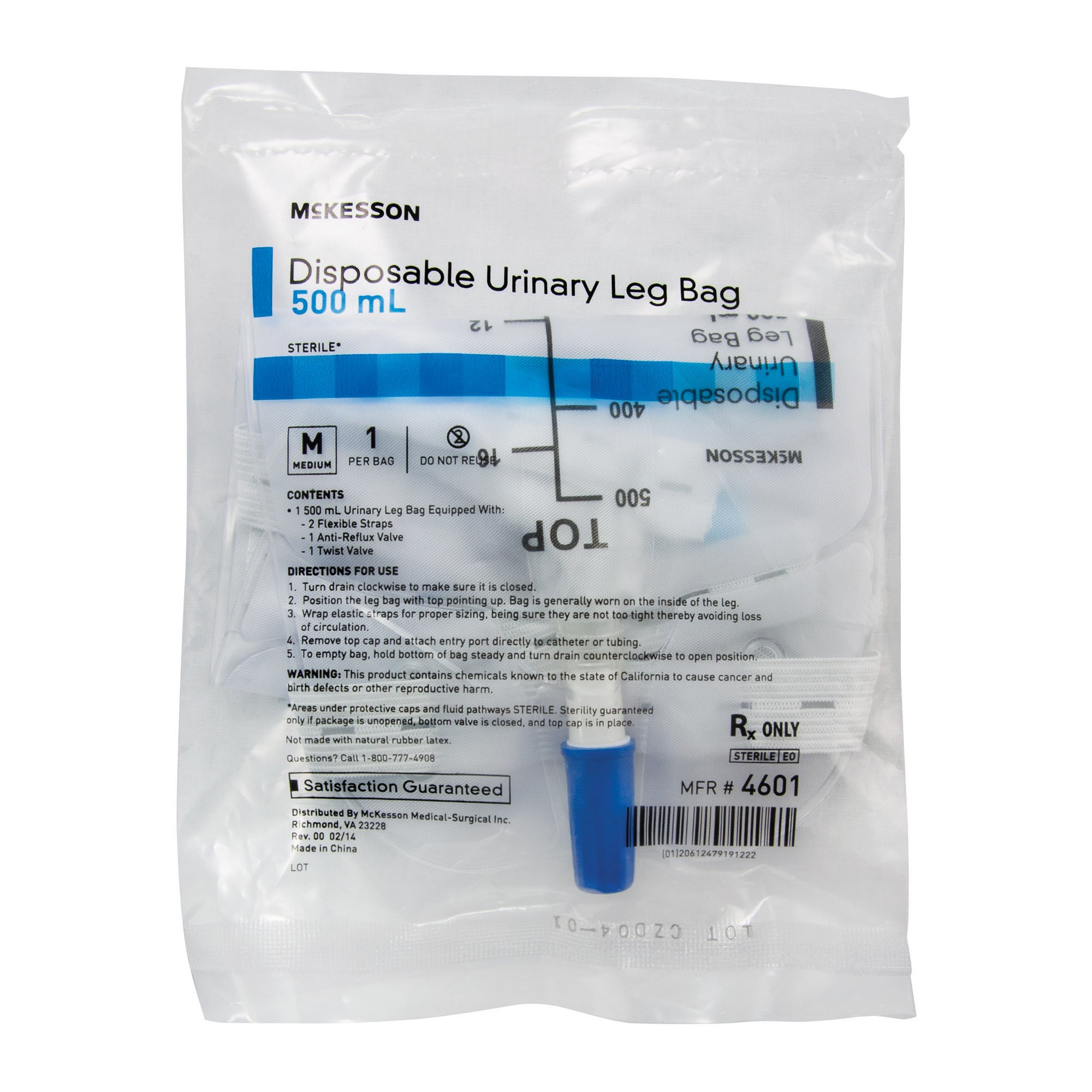 McKesson Brand - 4601 McKesson Disposable Urinary Leg Bag