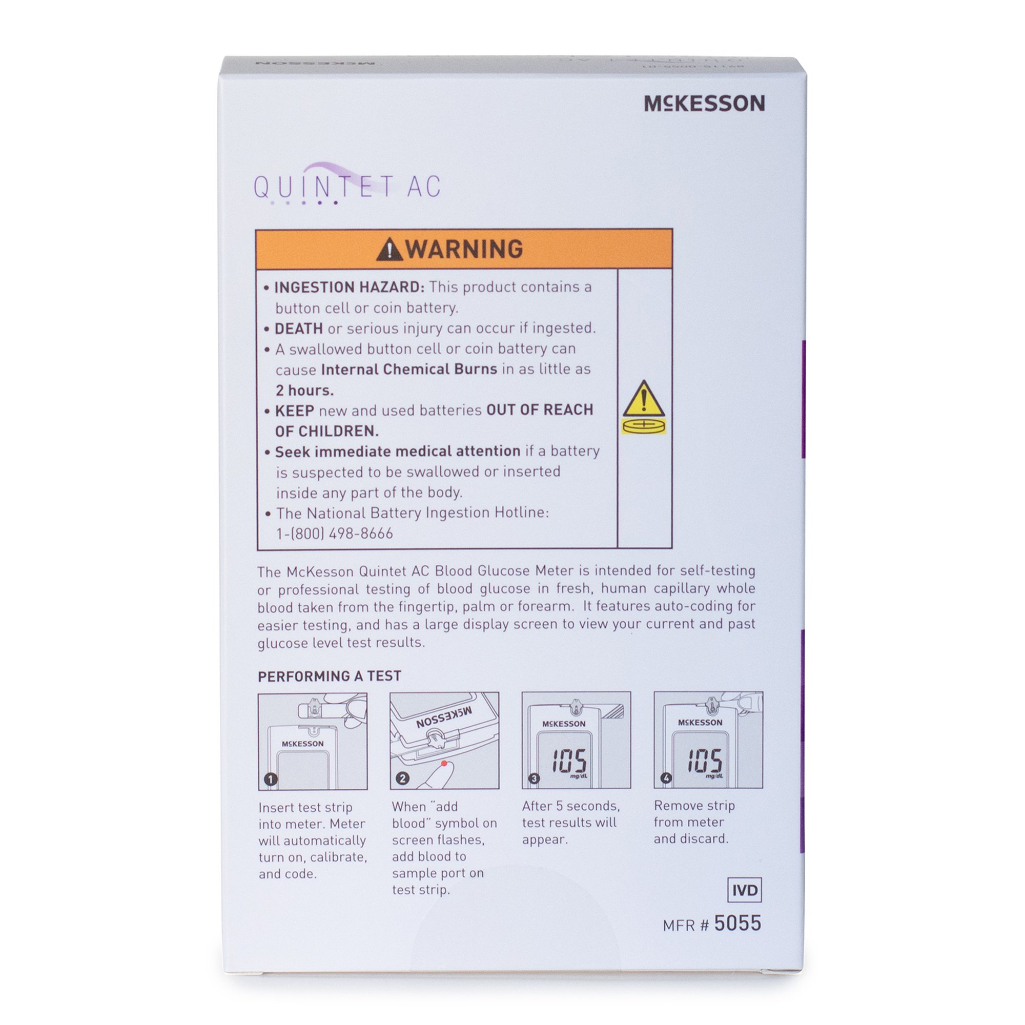 McKesson Brand - 5055 Quintet AC® Blood Glucose Monitoring System