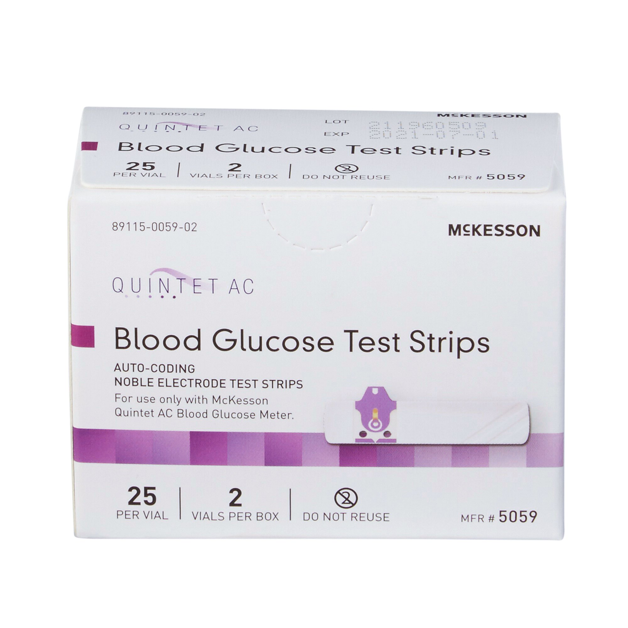 McKesson Brand - 5059 Quintet AC® Blood Glucose Test Strips