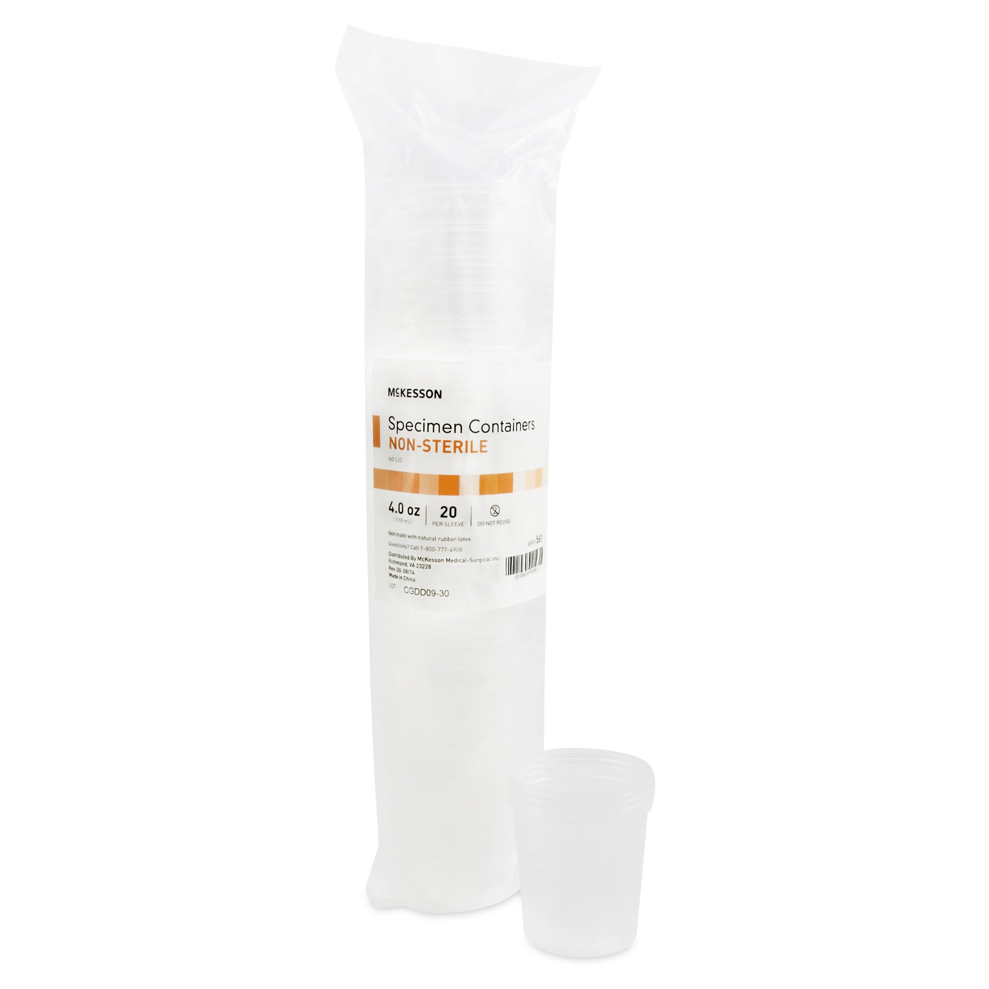 McKesson Brand - 561 McKesson Specimen Container without Lid