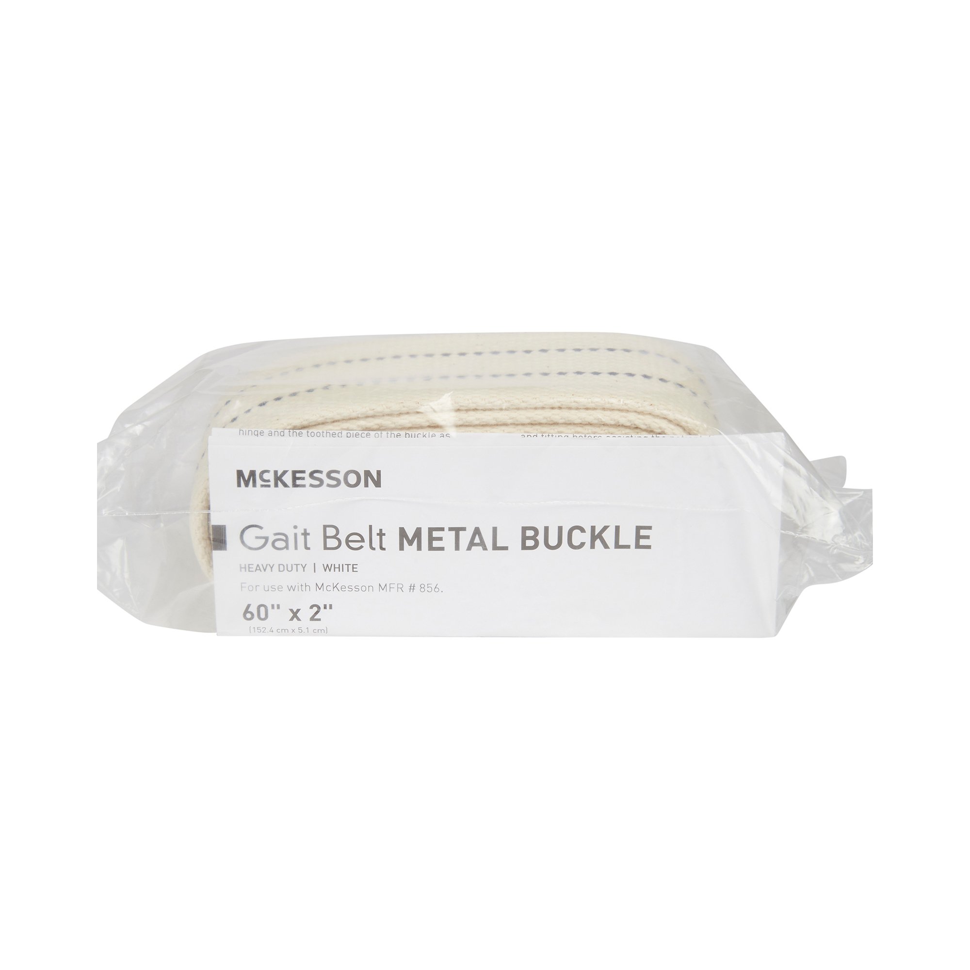 McKesson Brand 856 - McKesson White Gait Belt, 60 Inch - 1/Each, 48/Case