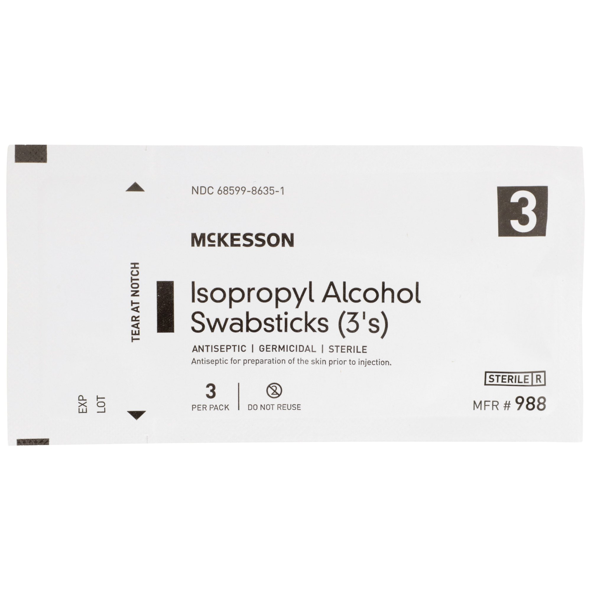 McKesson Brand - 988 McKesson Impregnated Swabstick