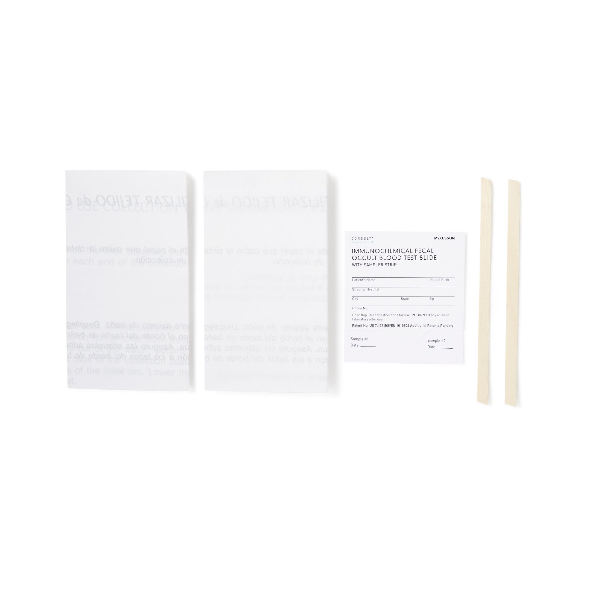 McKesson Brand - 4488 Stool Collection Kit Consult™ Mailing Envelopes Containing 1 Sampler Slide, 2 Collection Tissues, 2 Applicator Sticks, and 1 Patient Instructions Consult™ iFOBT Tests MFR #'s 4485, 4486, and 4487