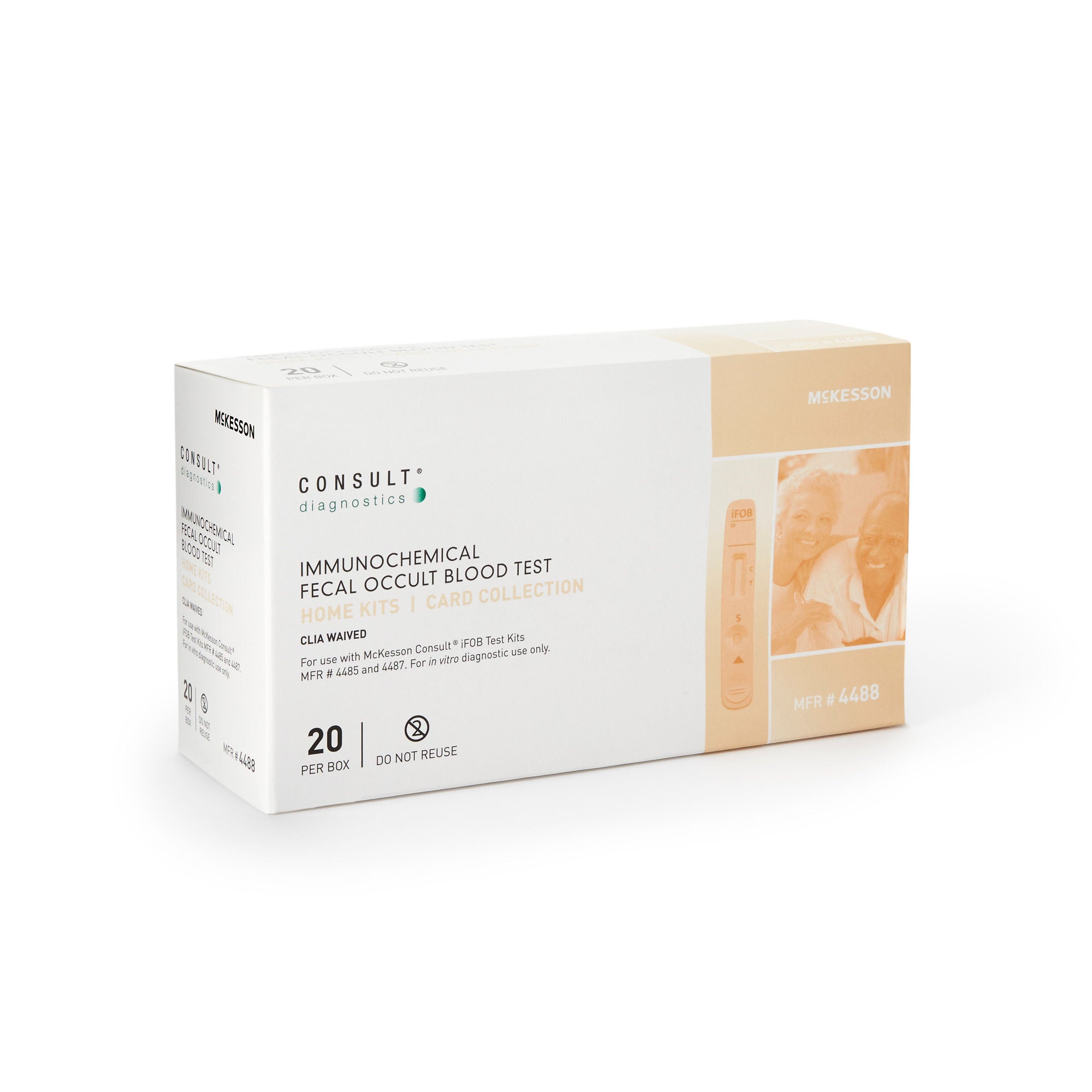 McKesson Brand - 4488 Stool Collection Kit Consult™ Mailing Envelopes Containing 1 Sampler Slide, 2 Collection Tissues, 2 Applicator Sticks, and 1 Patient Instructions Consult™ iFOBT Tests MFR #'s 4485, 4486, and 4487