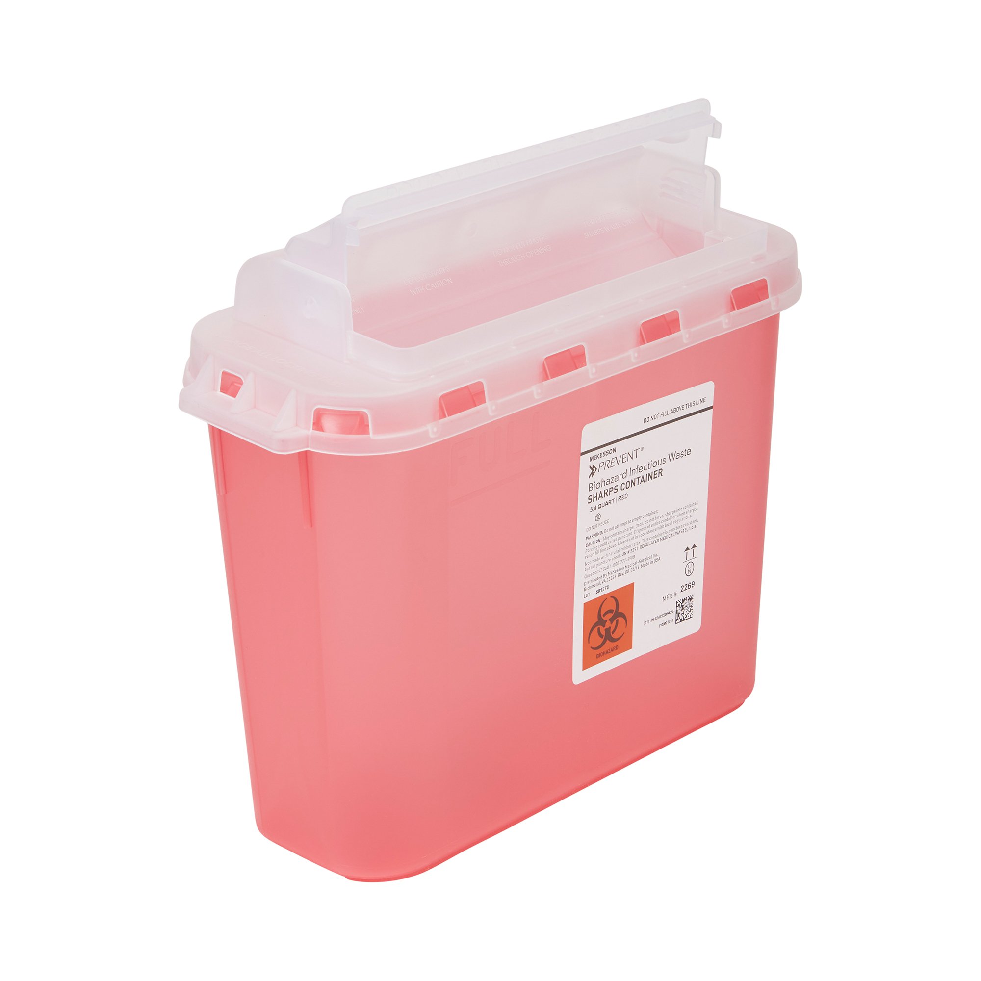 McKesson Brand - 2269 McKesson Prevent® Two-Piece Sharps Container