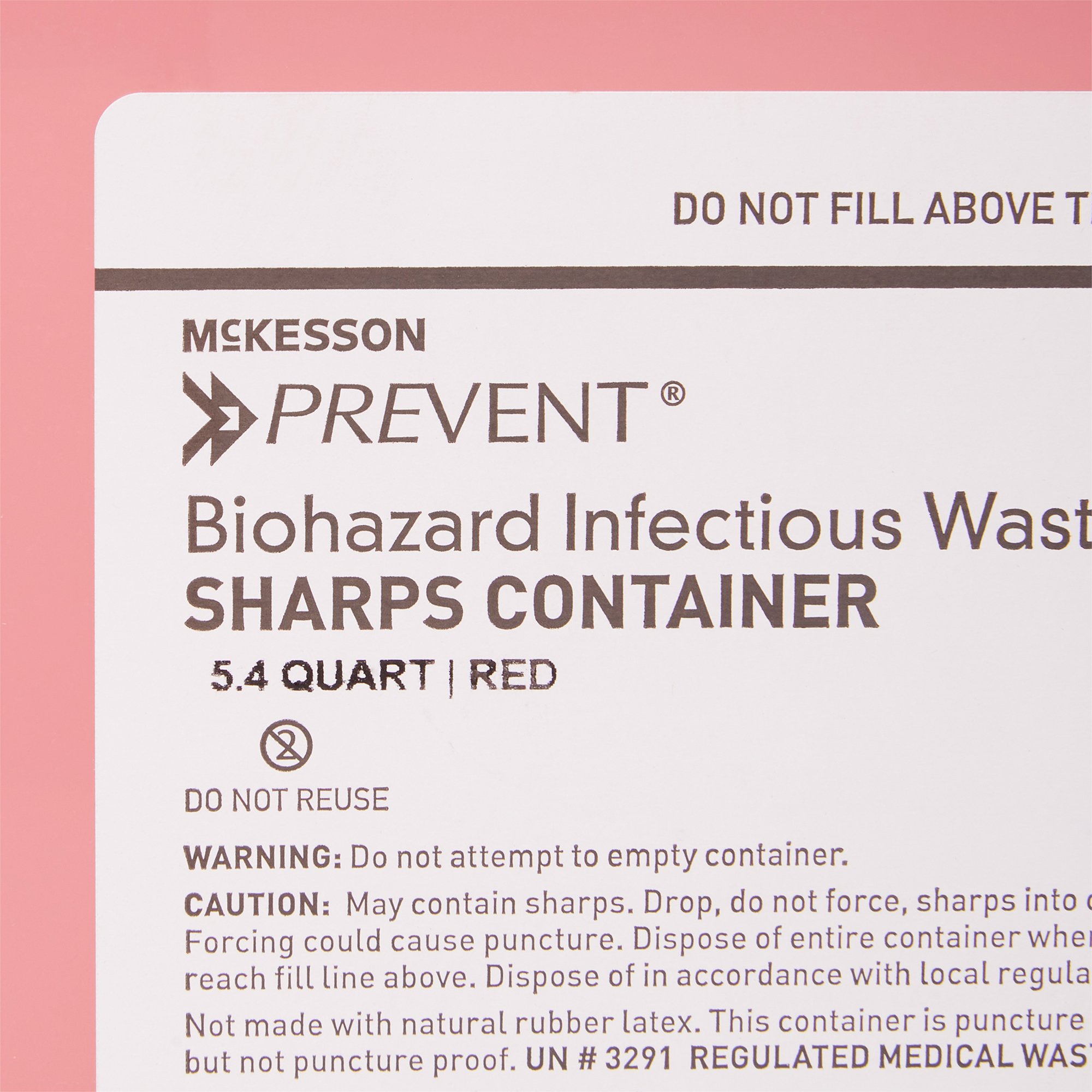 McKesson Brand 2269 - McKesson Prevent® Two-Piece Sharps Container, 5.4 Quart, 11 x 12 x 4-3/4 Inch - 1/Each, 20/Case