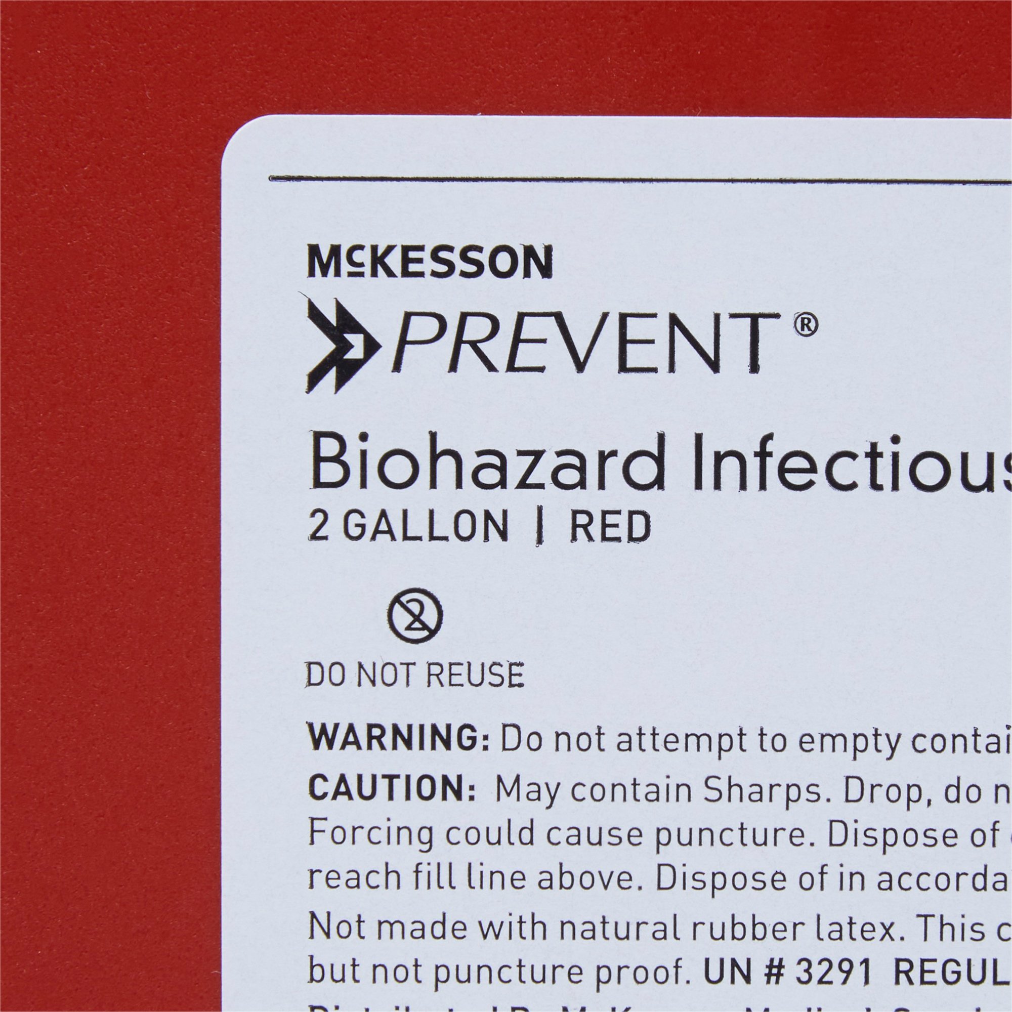 McKesson Brand 047 - McKesson Prevent® Sharps Container, 2 Gallon, 10-1/4 x 7 x 10-1/2 Inch - 1/Each, 20/Case