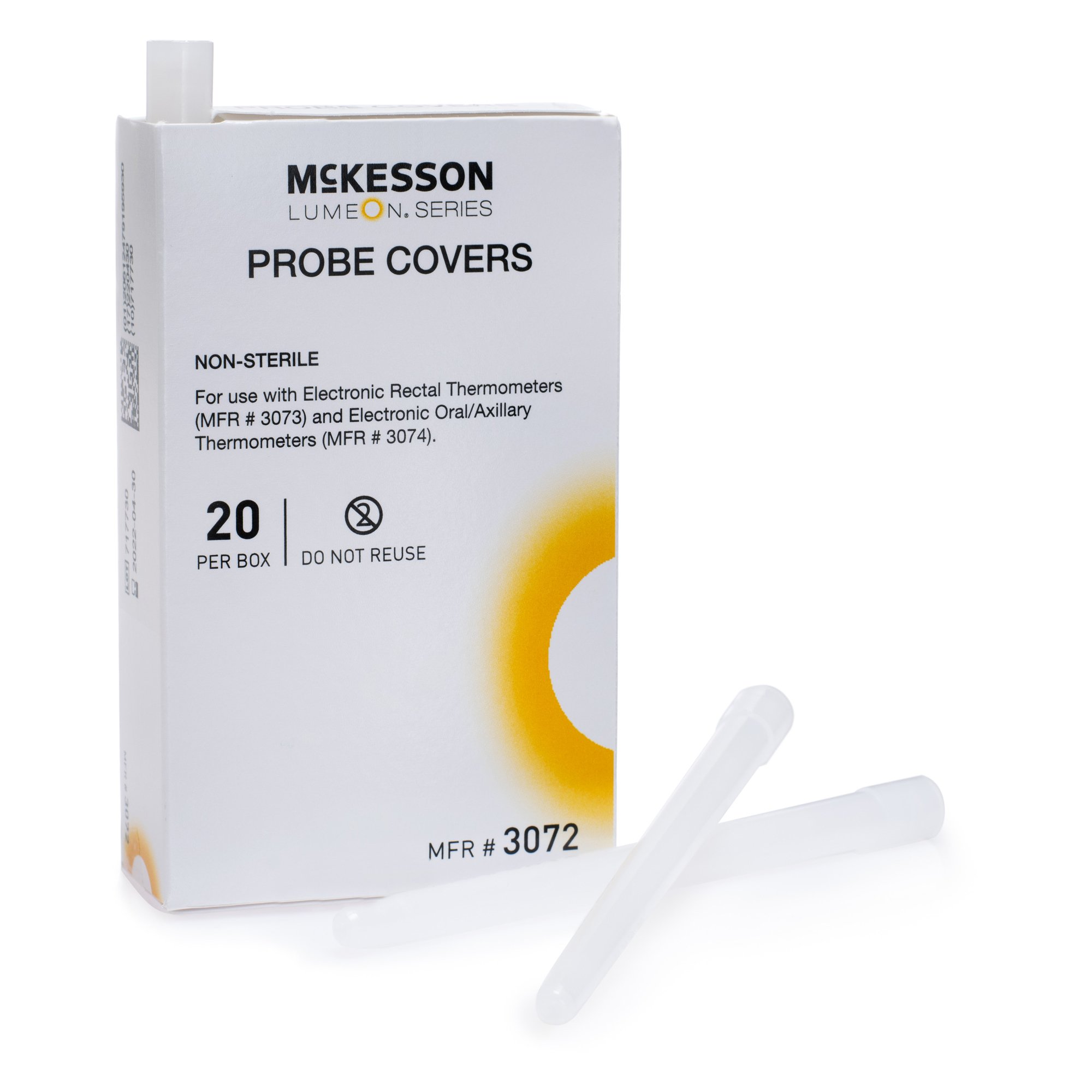 McKesson Brand 3072 - McKesson Lumeon™ Oral / Rectal Thermometer Probe Cover - 1/Box, 4/Case