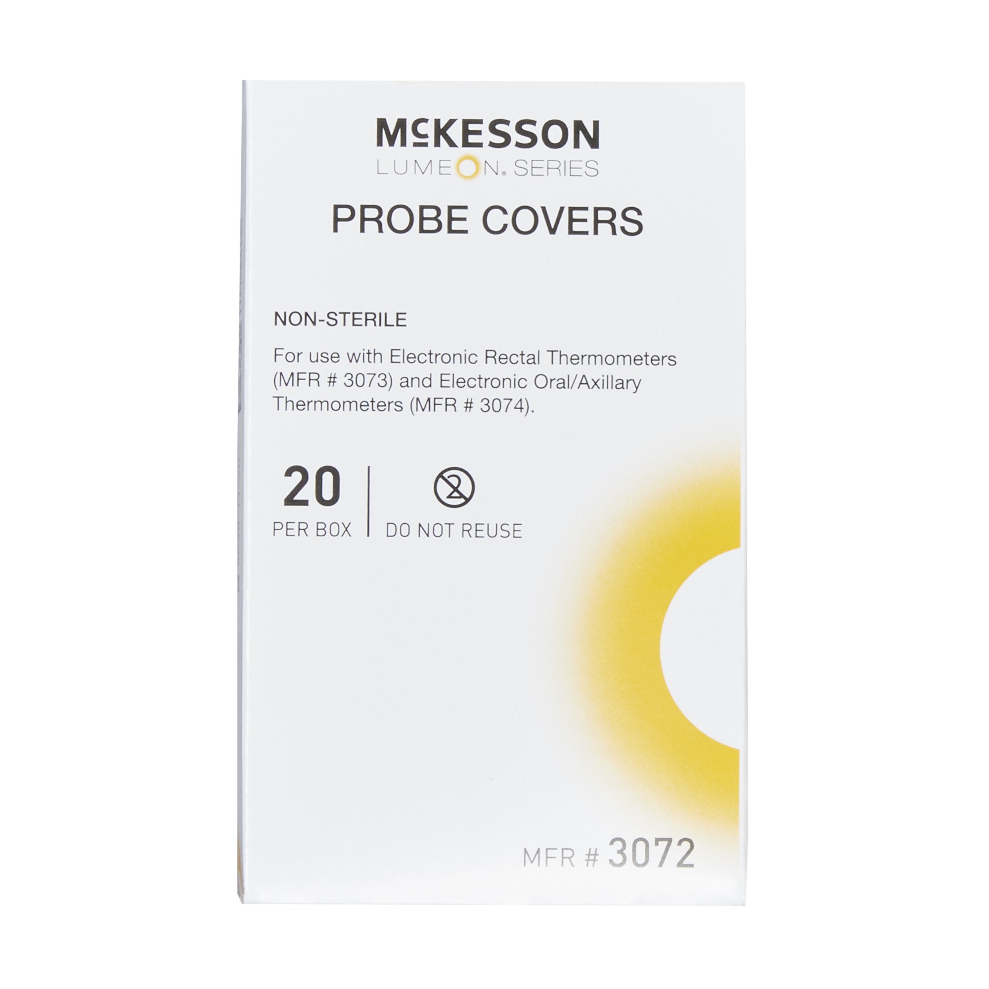 McKesson Brand 3072 - McKesson Lumeon™ Oral / Rectal Thermometer Probe Cover - 1/Box, 4/Case