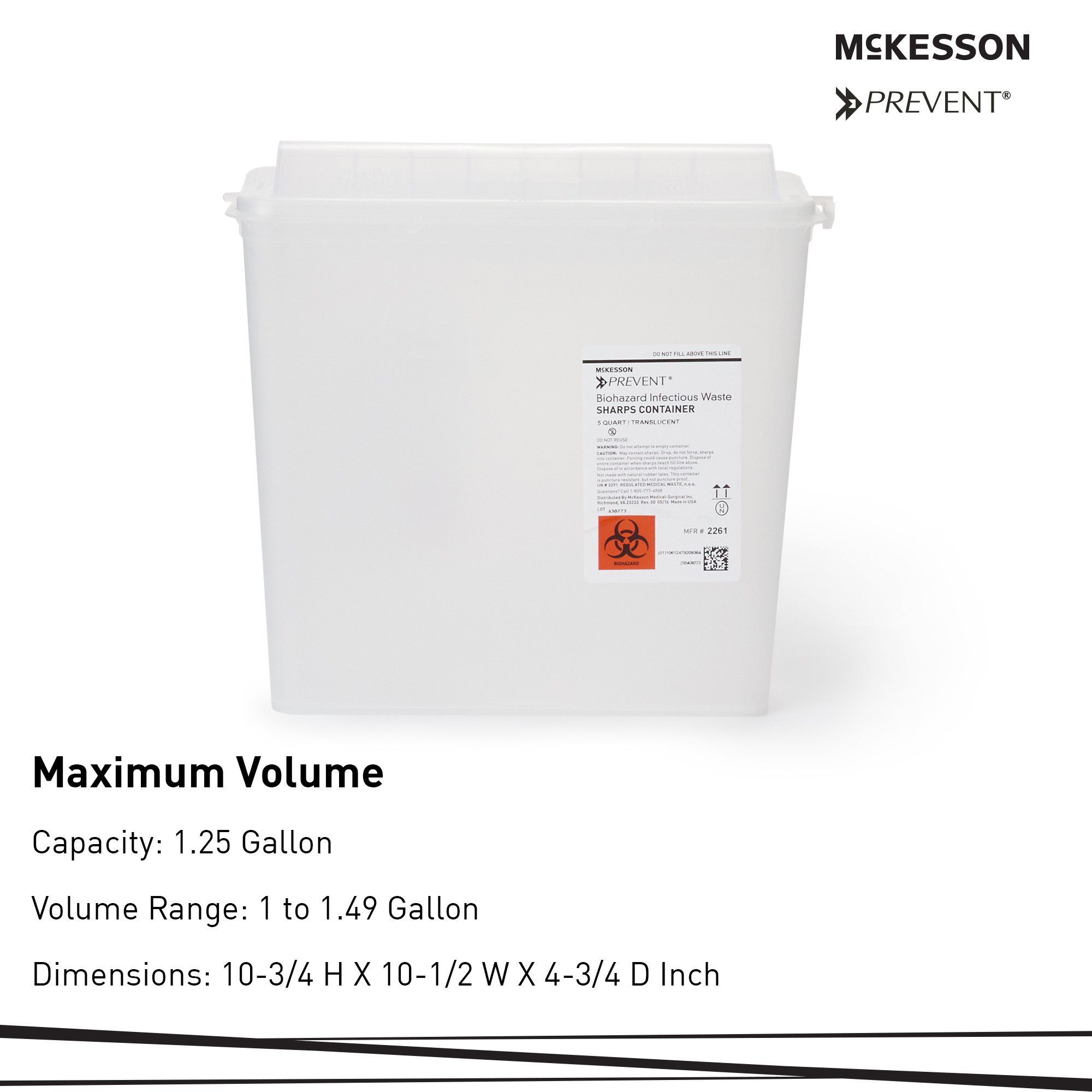 McKesson Brand - 2261 McKesson Prevent® Sharps Container