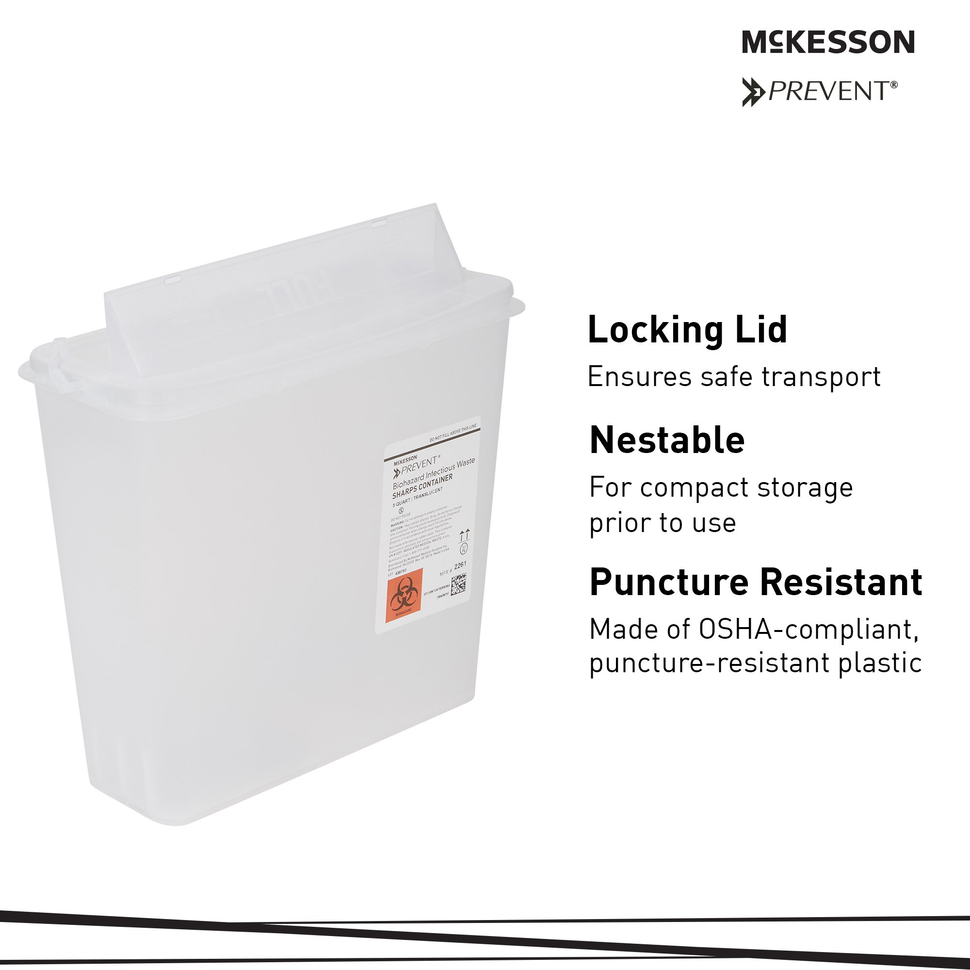 McKesson Prevent Sharps Container 2261 by McKesson Brand