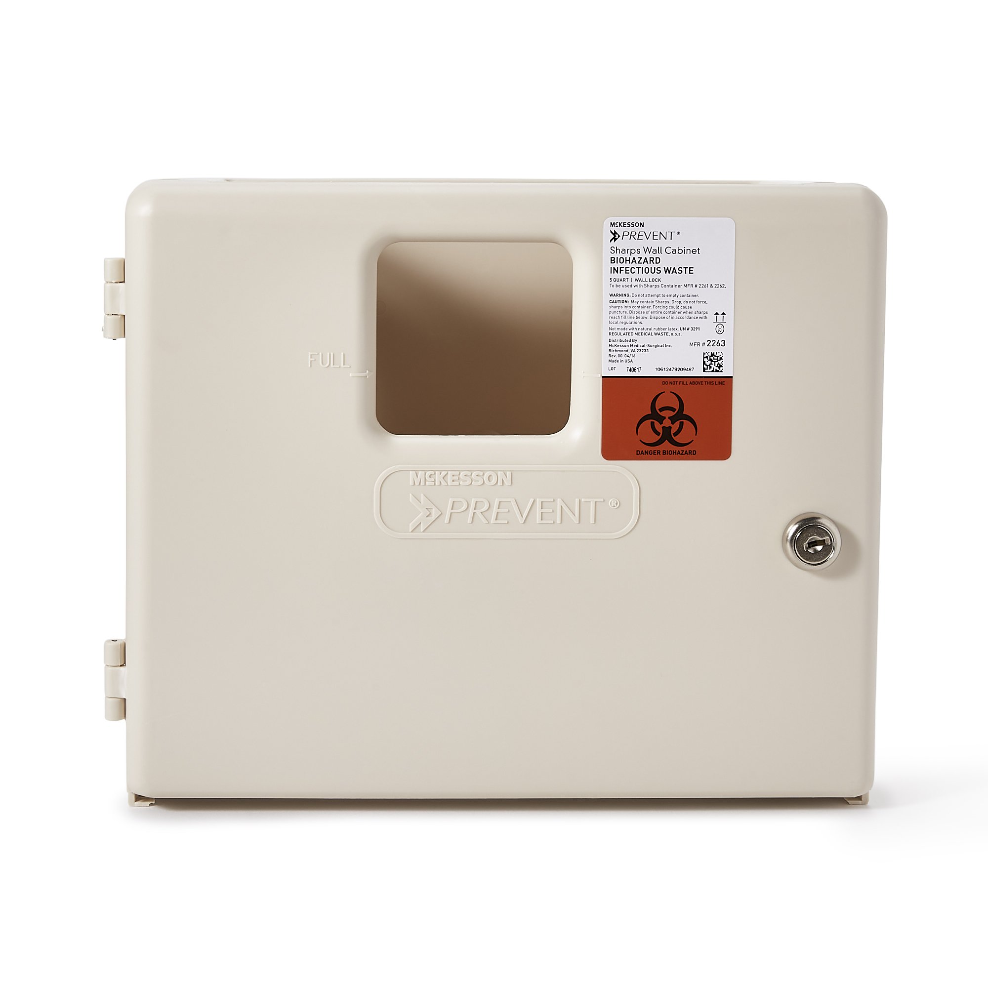McKesson Brand - 2263 McKesson Prevent® Sharps Collector Wall Cabinet