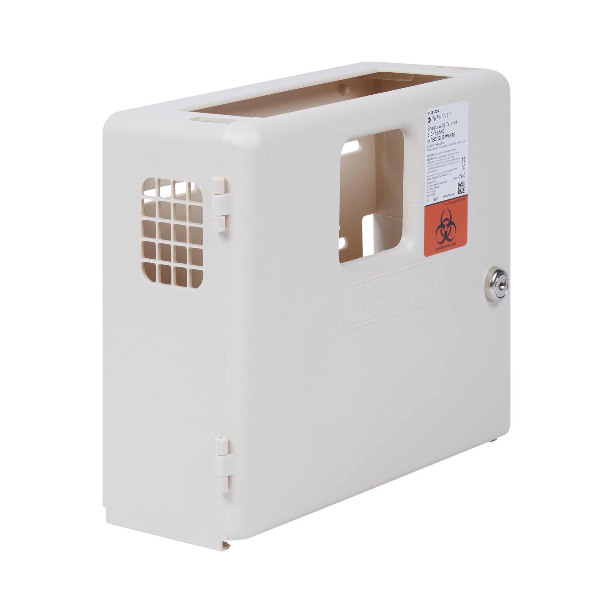 McKesson Brand - 2263 McKesson Prevent® Sharps Collector Wall Cabinet