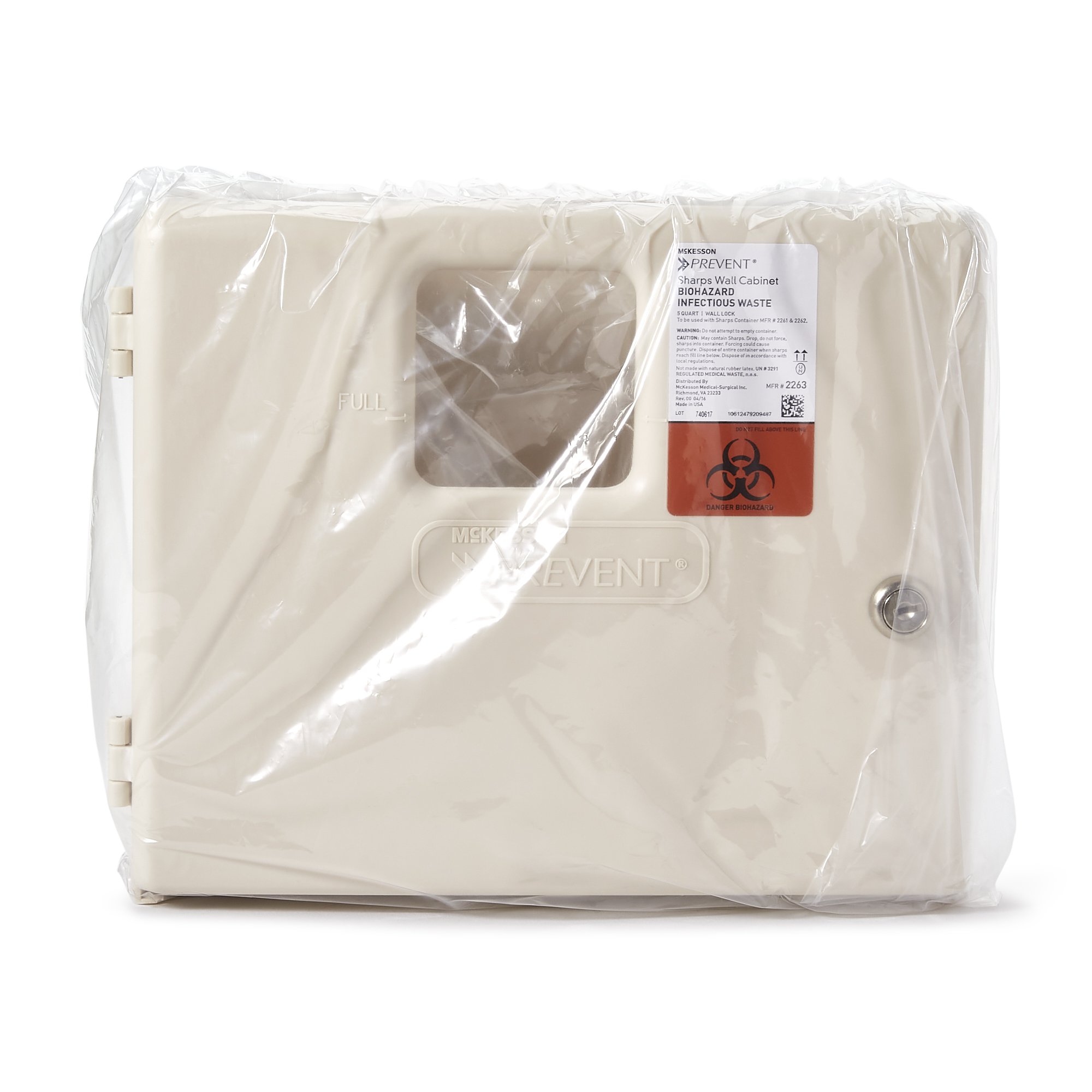 McKesson Brand - 2263 McKesson Prevent® Sharps Collector Wall Cabinet