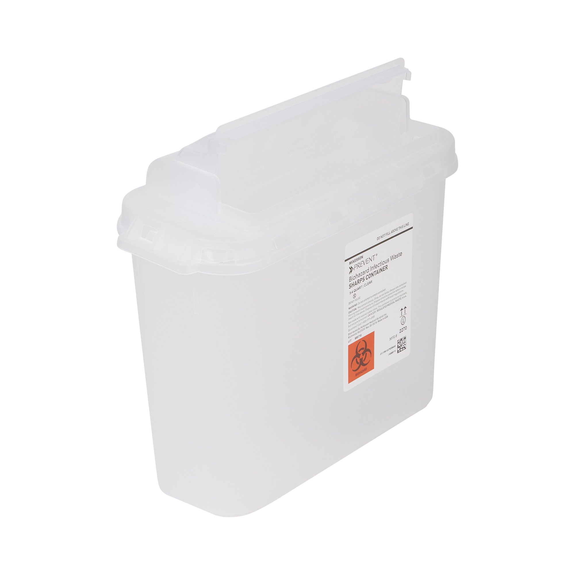McKesson Brand - 2270 McKesson Prevent® Clear Sharps Container