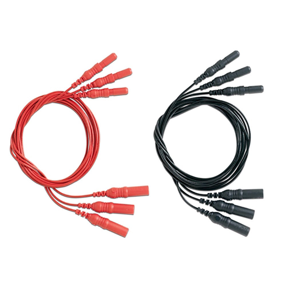 Natus Medical - 902-EX-TP Extension Cable 24 Inch, Red, Blue, 1.5mm Male Touchproof Electrode End, 1.5mm Female Touchproof Instrument End For Monopolar Needle, Most EMG Systems