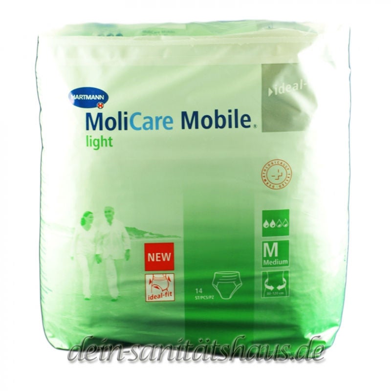 Hartmann - 915852 Absorbent Underwear MoliCare® Pull-On with Tear Away Seams Adult Medium Unisex Disposable Light Absorbency