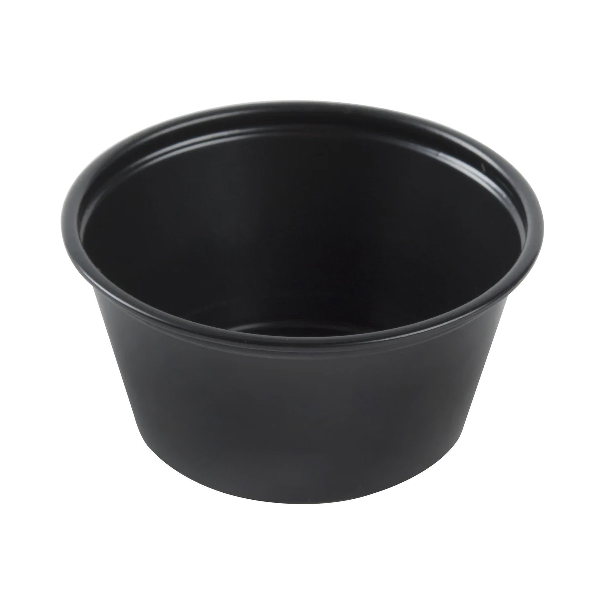 RJ Schinner Co P200BLK - Solo® Black Polystyrene Soufflé Cup, 2-ounce - 1/Sleeve