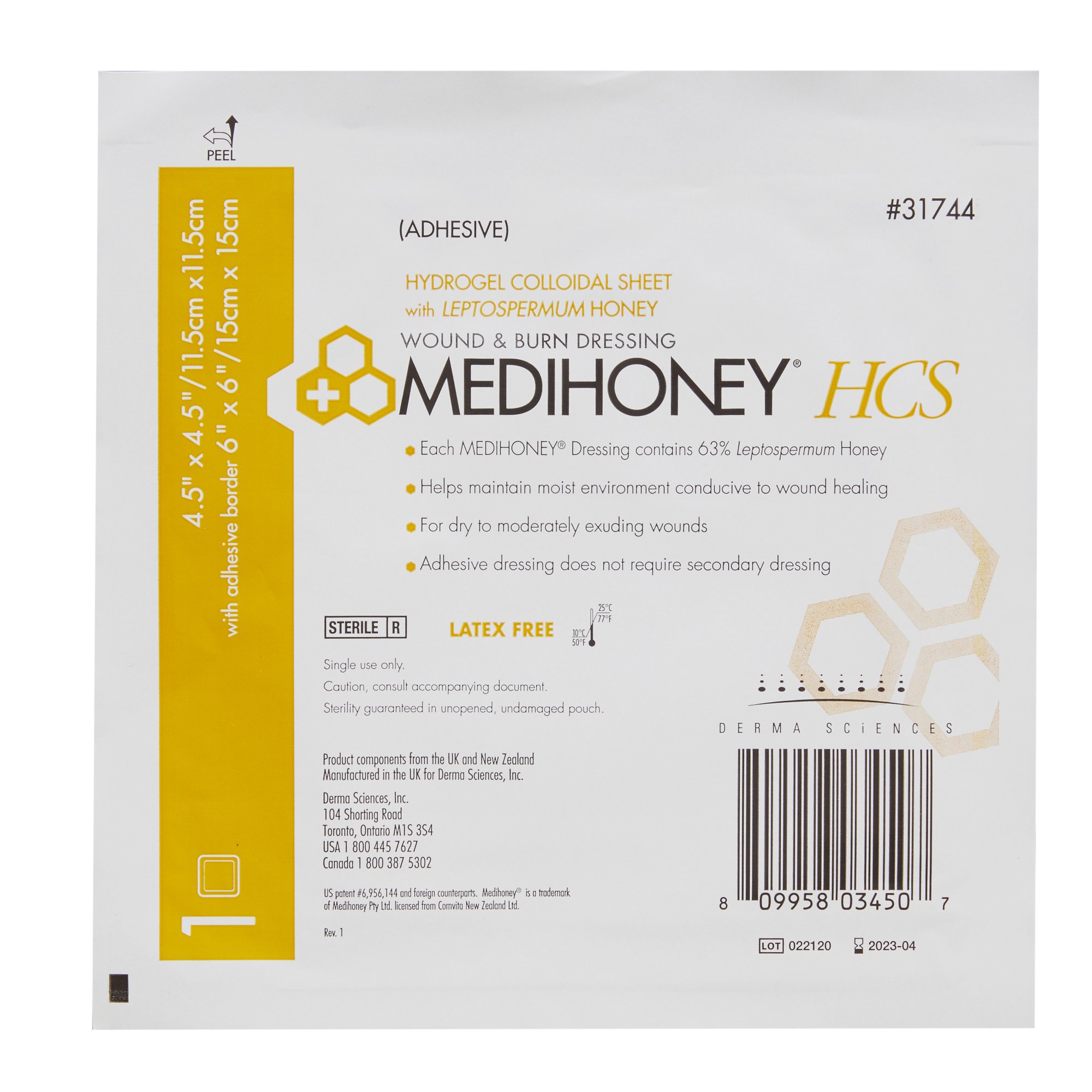 MEDIHONEY HCS Honey Wound Dressing 31744 by McKesson Brand