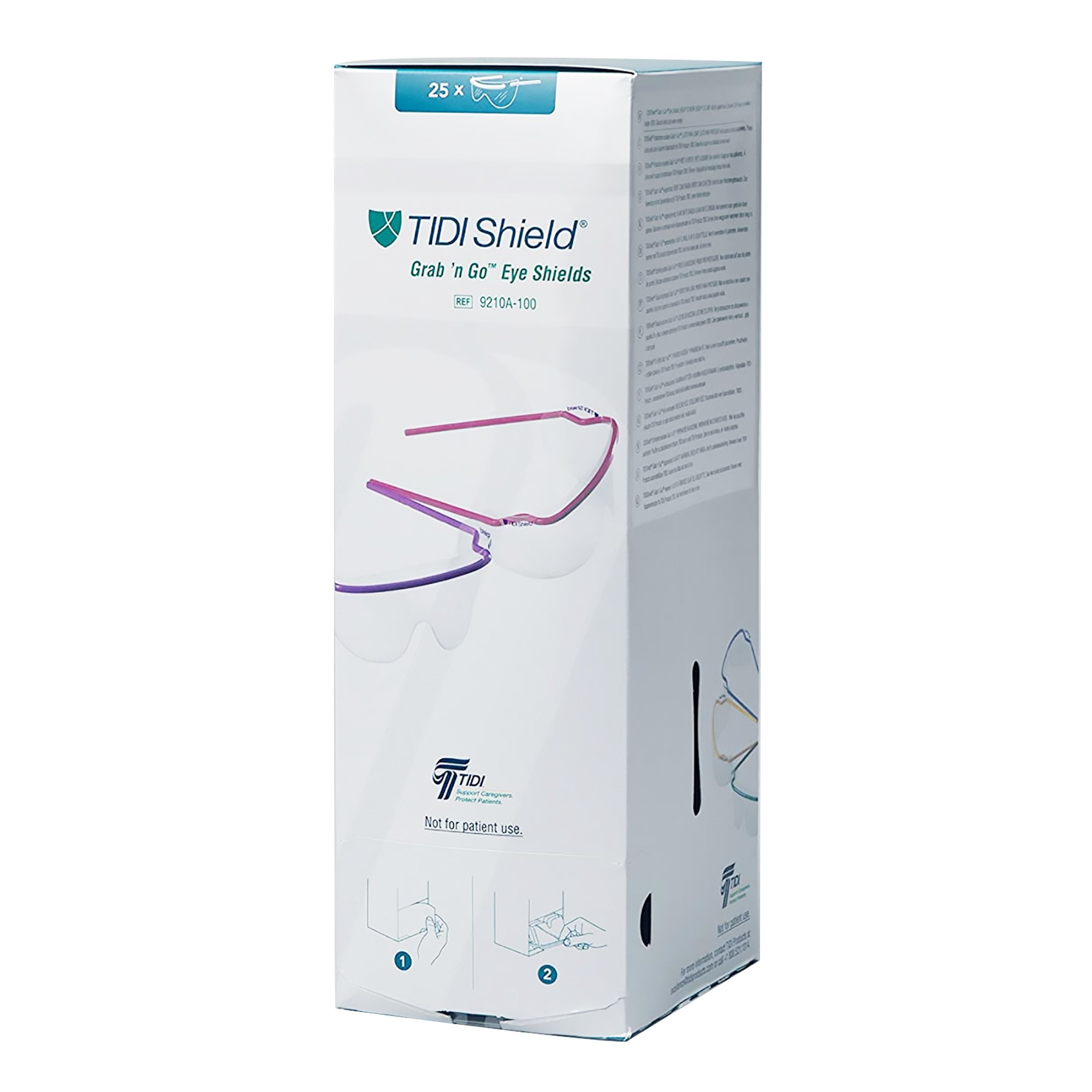 Tidi Products 9210A-100 - TIDIShield® Grab 'n Go™ Eye Shields with Dispenser - 1/Box, 4/Case