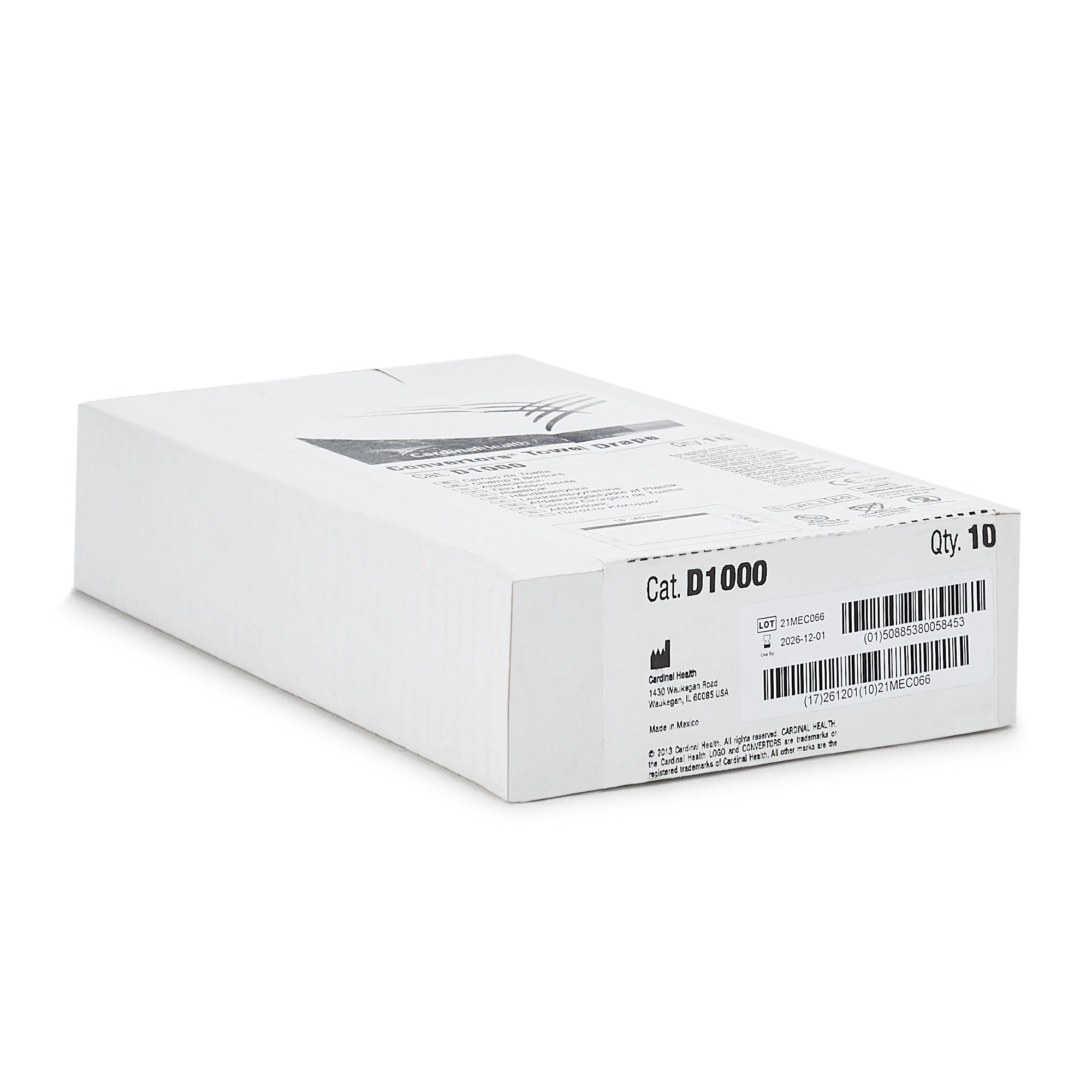 Cardinal D1000 - Cardinal Health™ Sterile Towel Drape, 18 x 12 Inch - 1/Box, 1/Case