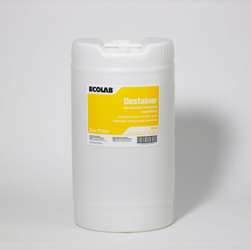 Ecolab - 6115982 Laundry Stain Remover Ecolab® Liquid Laundry Chlorine Bleach 5 gal. Pail Liquid Chlorine Scent
