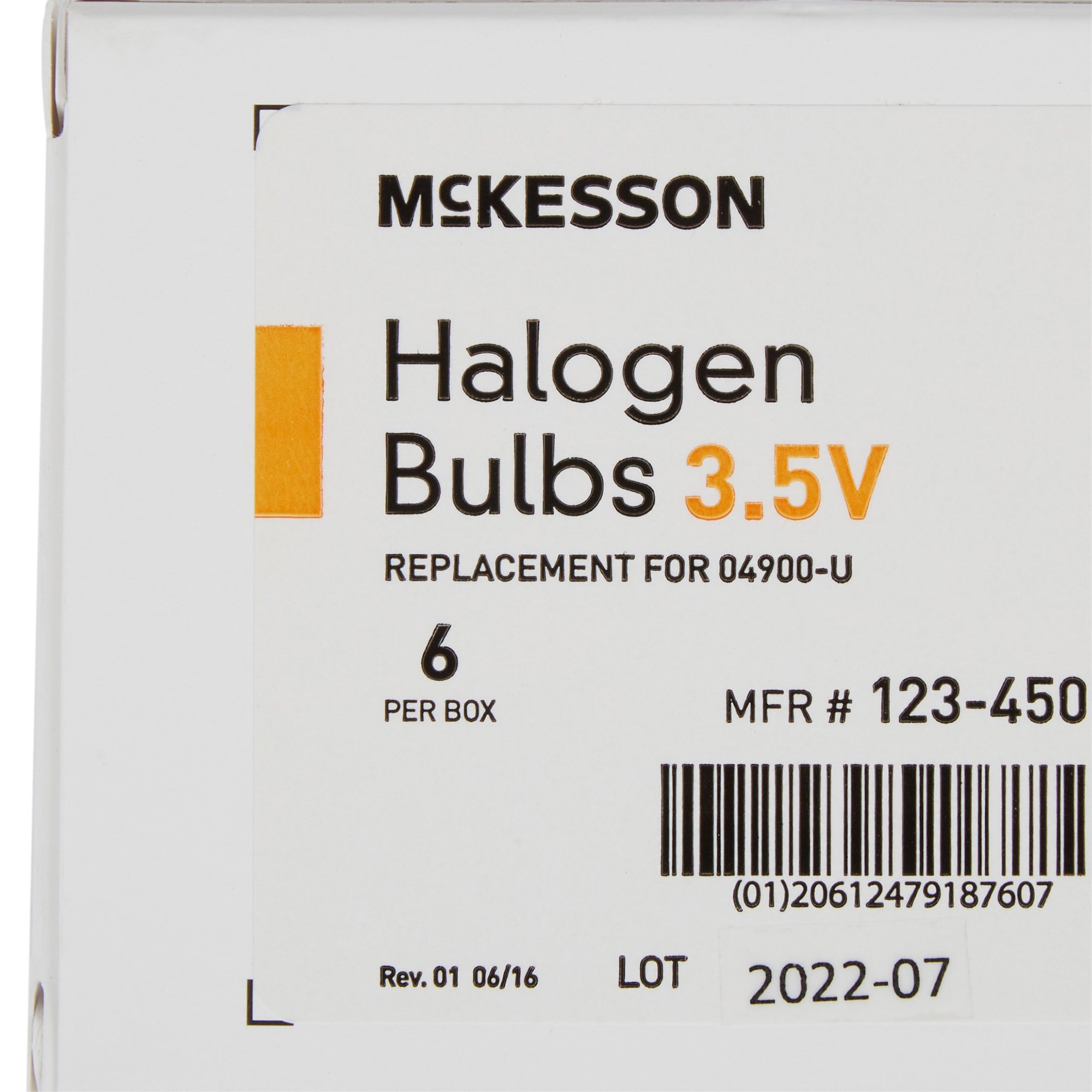 McKesson Brand 123-4505 - McKesson Halogen Lamp, Replacement Bulb for use with Ophthalmoscope, - 1/Each, 6/Box