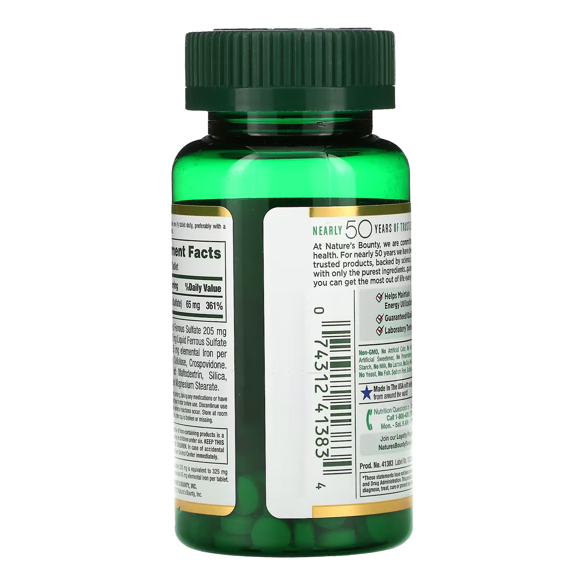 US Nutrition - 07431241383 Nature's Bounty® Iron Mineral Supplement
